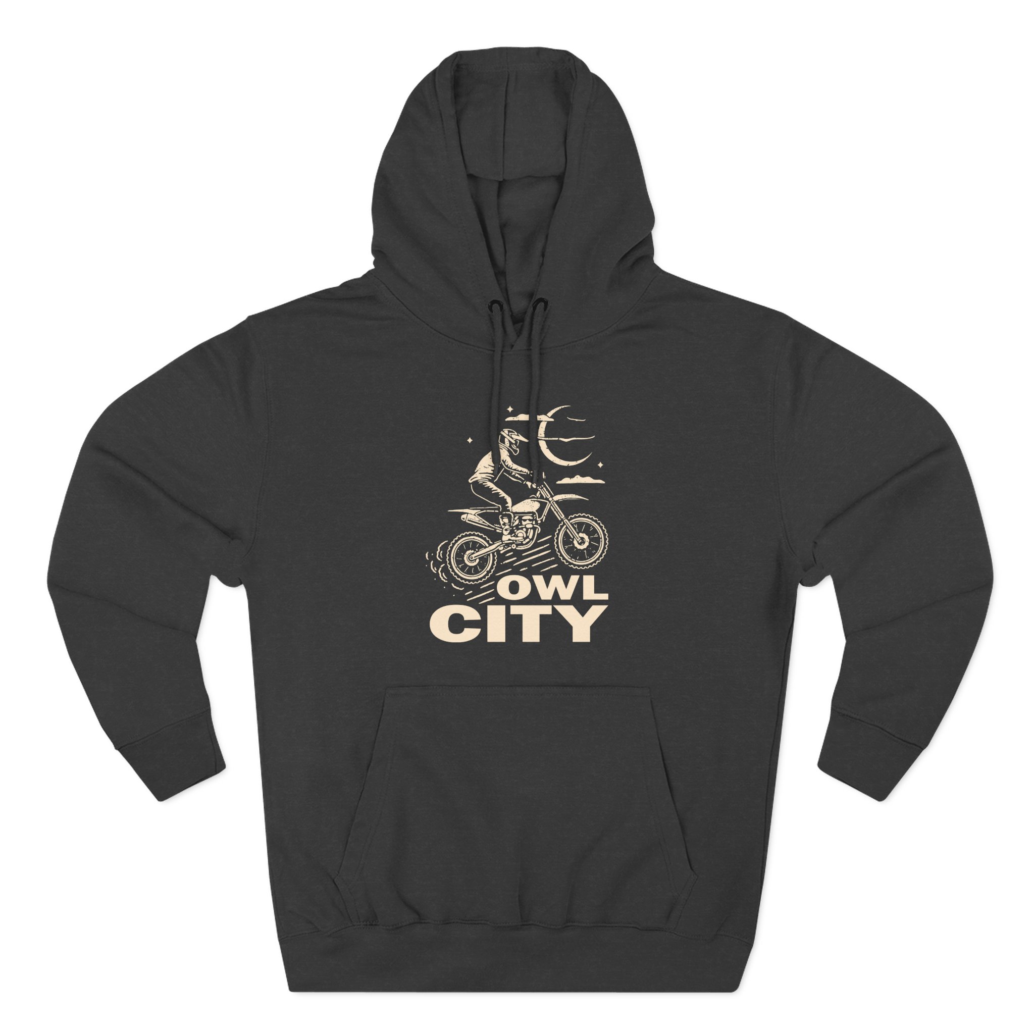 Owl City Motorcycle Puff Three-Panel Fleece Hoodie