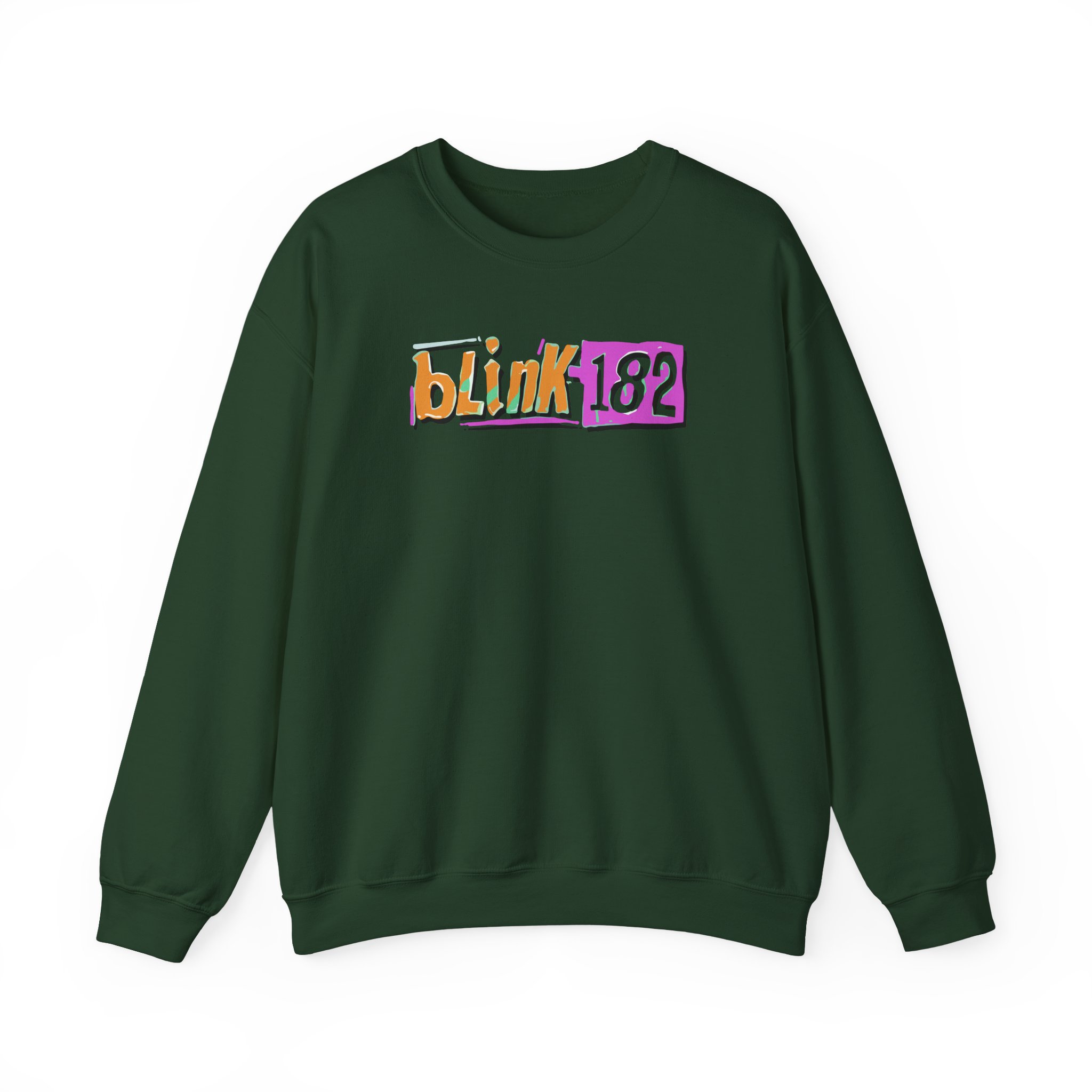 Blink 182 Logo Green Unisex Heavy Blendâ„¢ Crewneck Sweatshirt