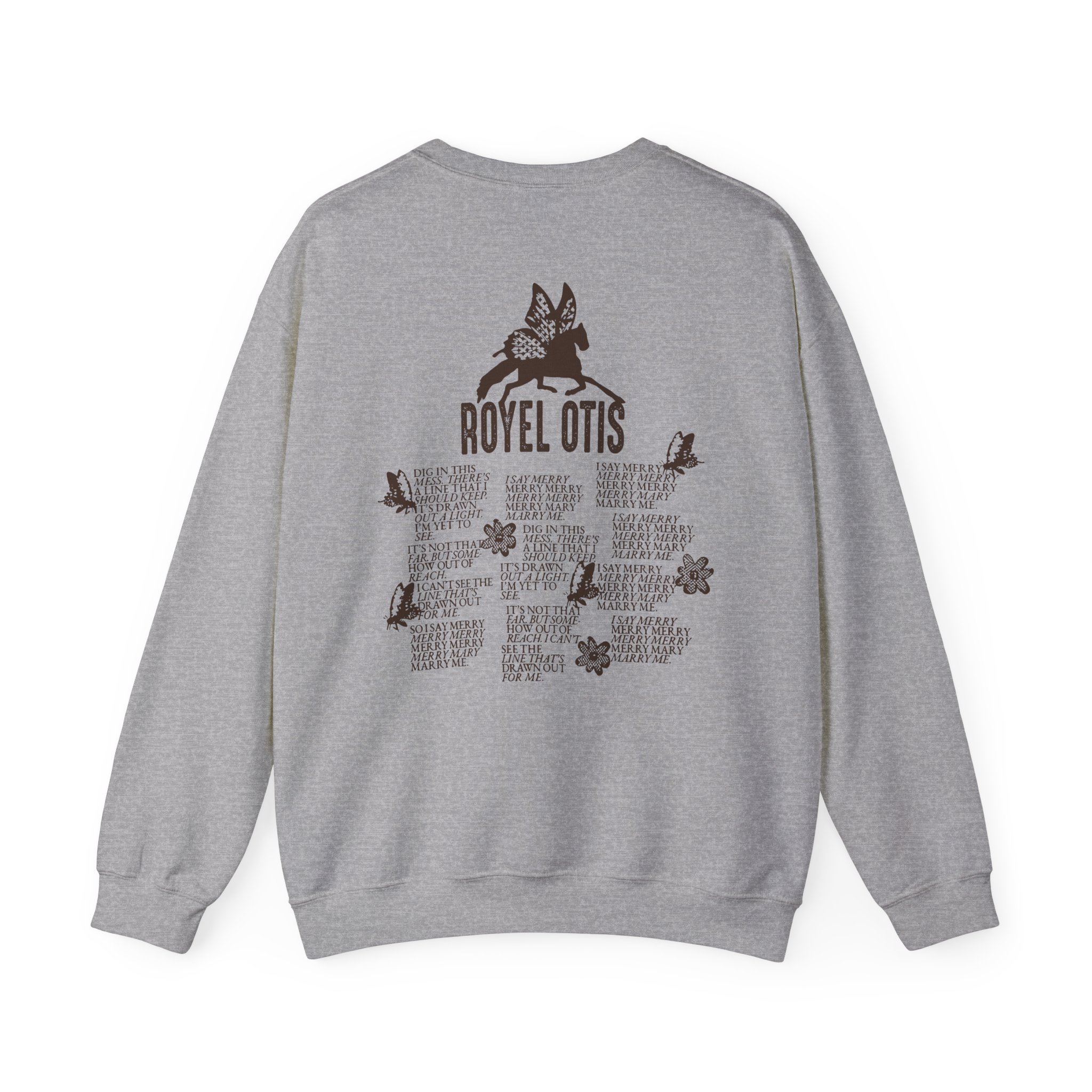 Royel Otis Mary Marry Me Faded Powder Unisex Heavy Blendâ„¢ Crewneck Sweatshirt