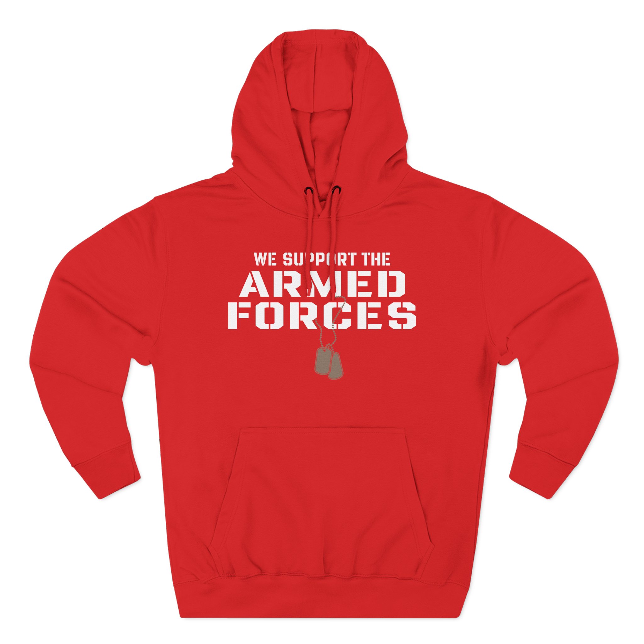 Valuetainment We Support the Armed Forces Three-Panel Fleece Hoodie