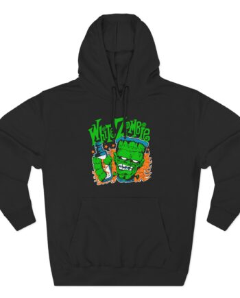 White Zombie Frank N' Booze Three-Panel Fleece Hoodie