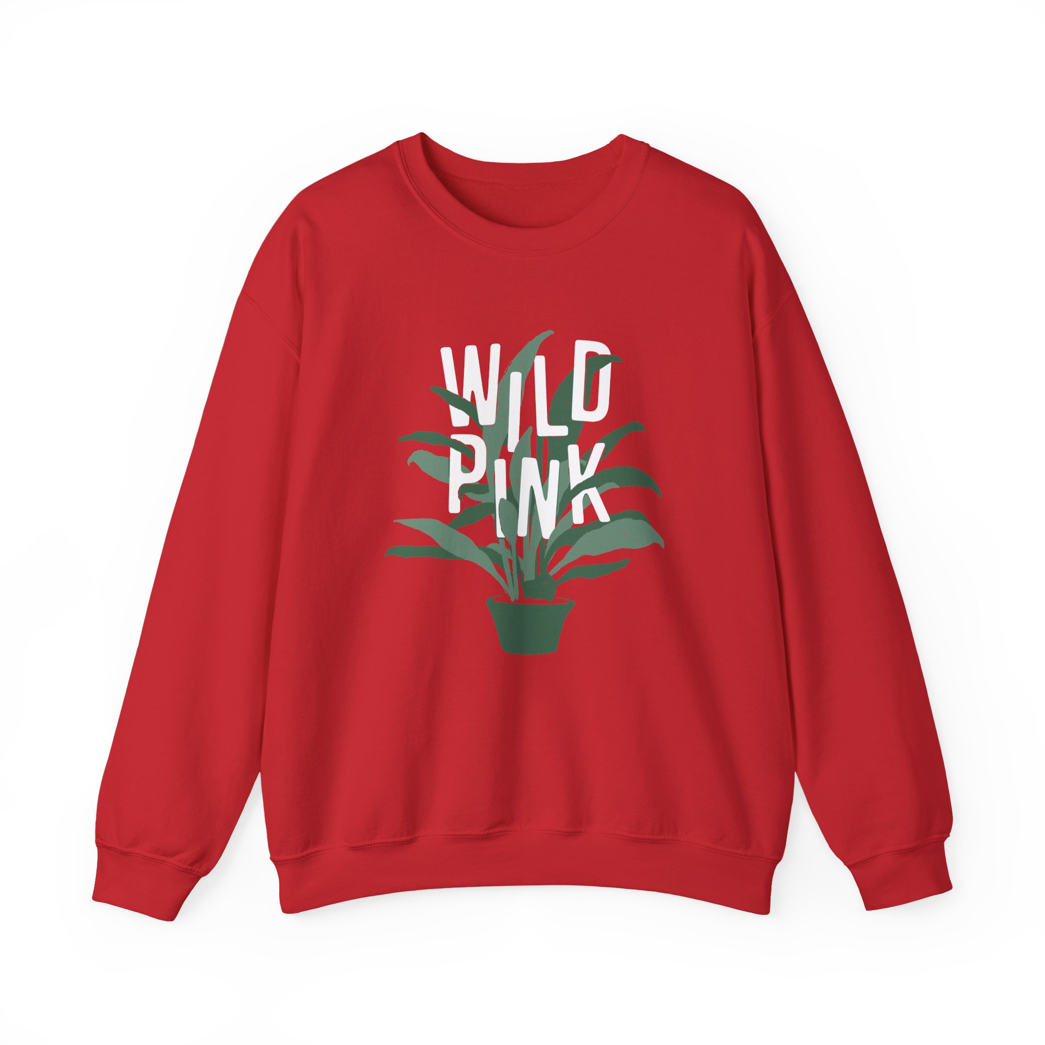 Wild Pink House Plant Unisex Heavy Blendâ„¢ Crewneck Sweatshirt