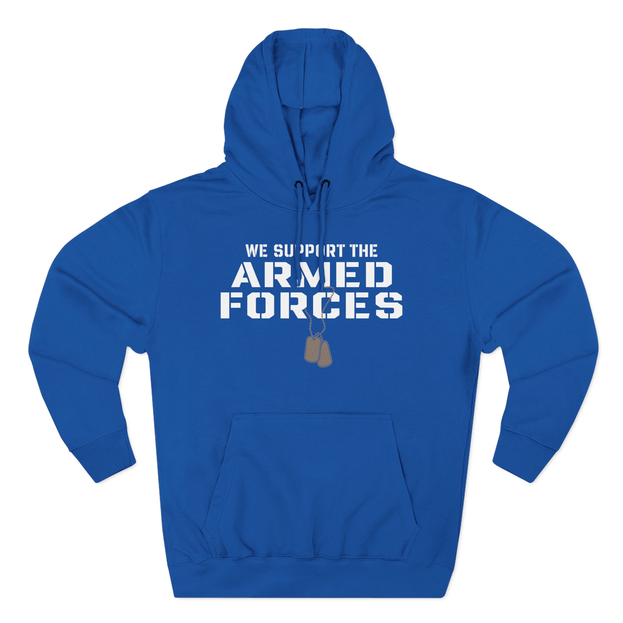 Valuetainment We Support the Armed Forces Three-Panel Fleece Hoodie