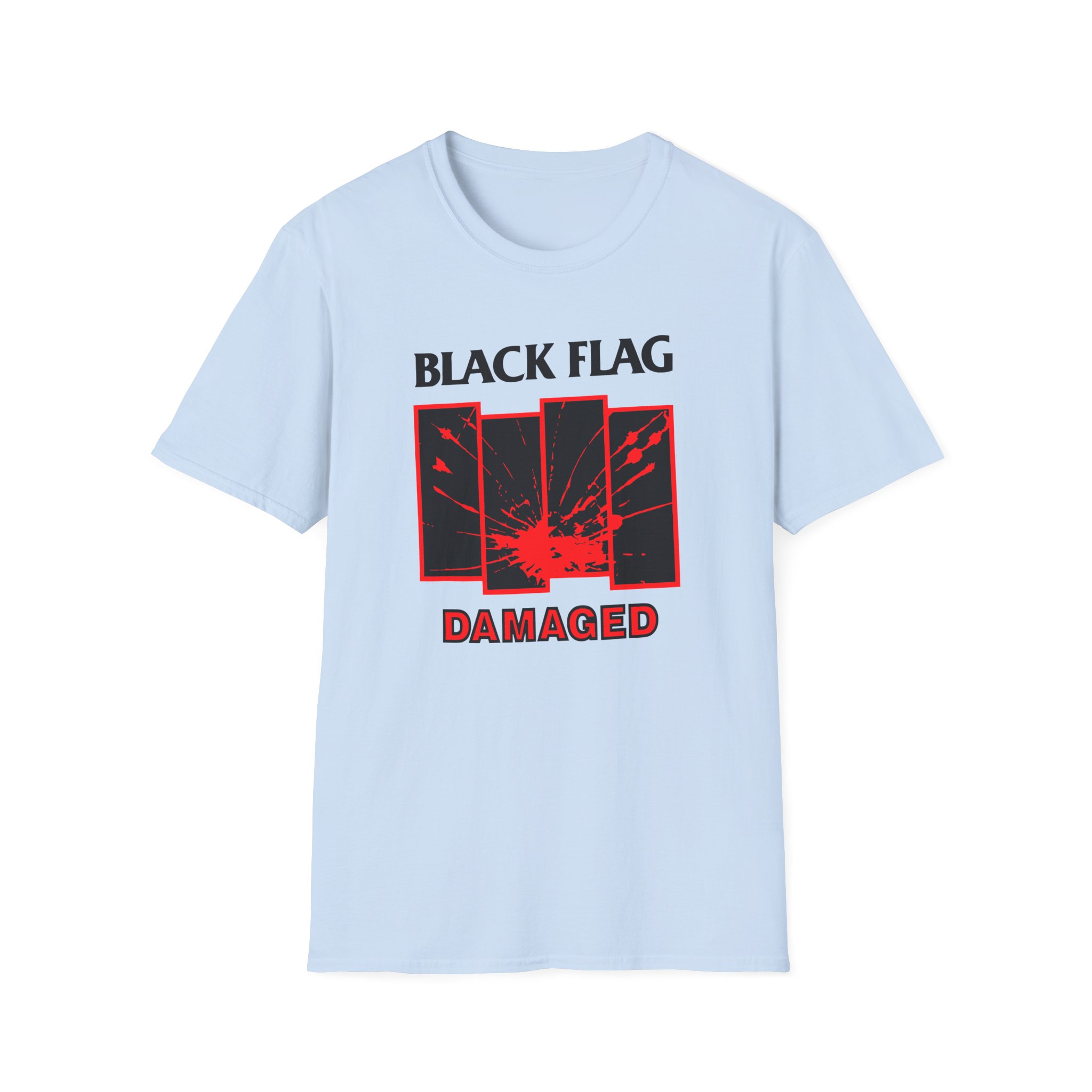 Black Flag Damaged Unisex Softstyle T-Shirt