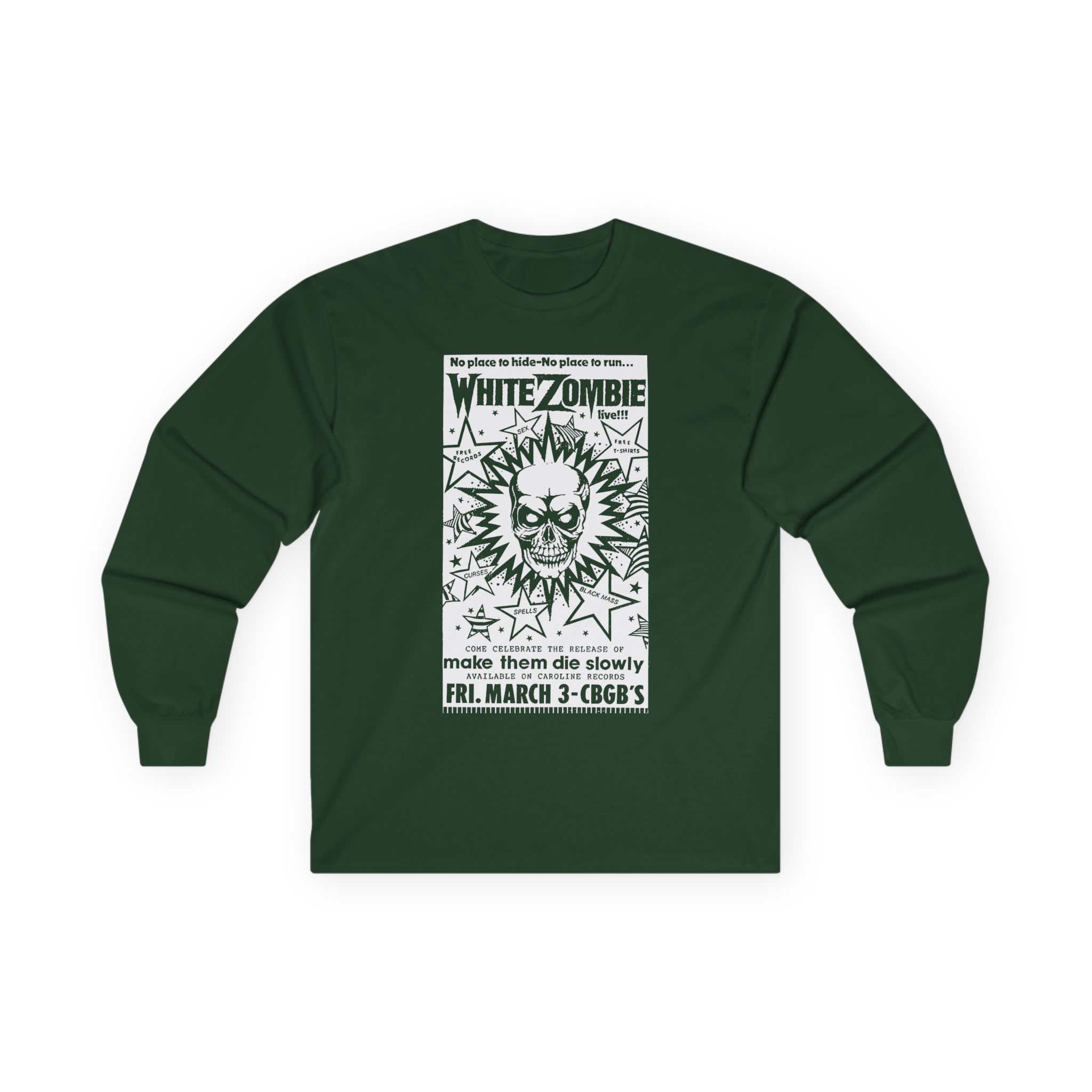White Zombie Cbgb Poster Unisex Ultra Cotton Long Sleeve Tee