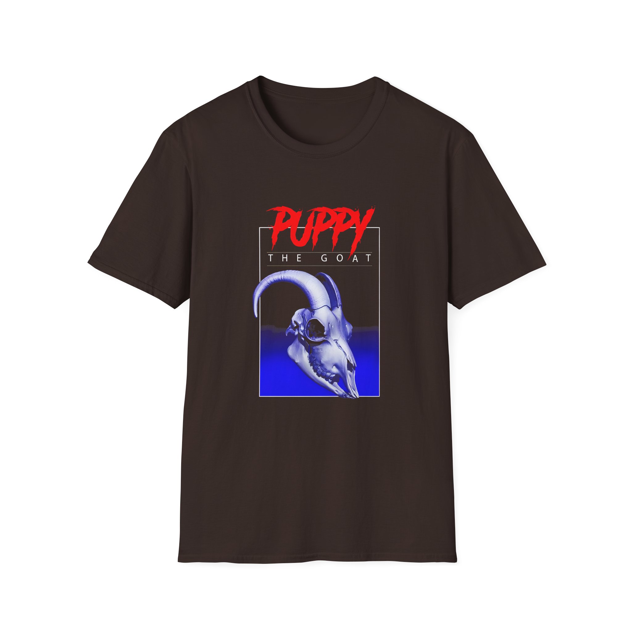 Puppy Goat Skull Unisex Softstyle T-shirt