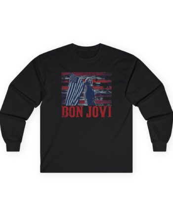 Bon Jovi American Flag Unisex Ultra Cotton Long Sleeve Tee