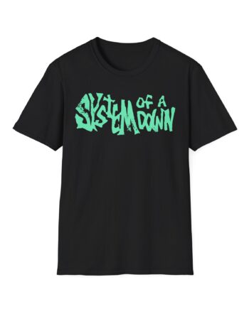 System of a Down Turquoise Log Unisex Softstyle T-Shirt