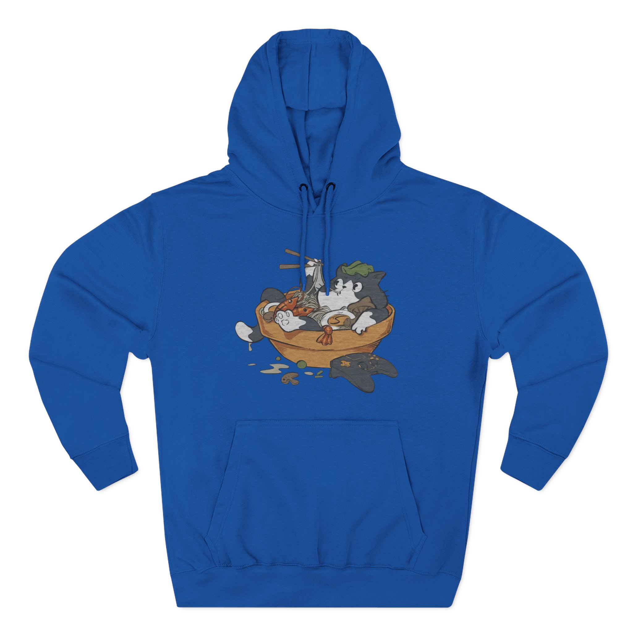 Lirik Ramen Cat Three-Panel Fleece Hoodie