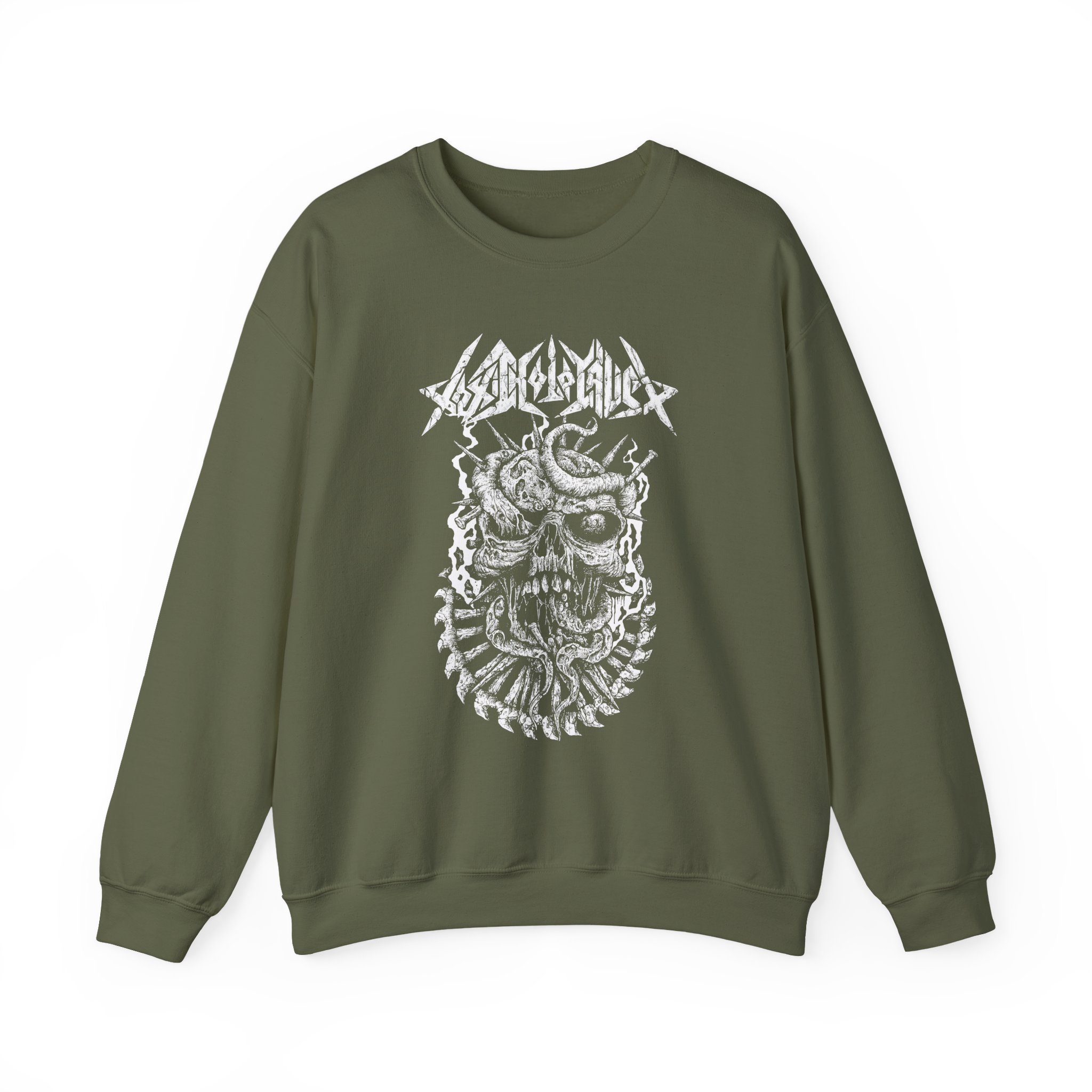 Toxic Holocaust Skull Unisex Heavy Blendâ„¢ Crewneck Sweatshirt