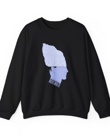 The Early November Leaf Head Unisex Heavy Blend™ Crewneck Sweatshirt