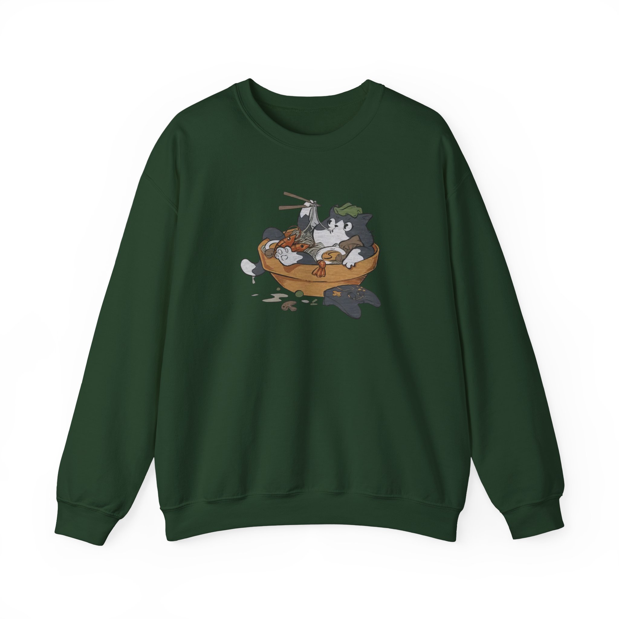 Lirik Ramen Cat Unisex Heavy Blendâ„¢ Crewneck Sweatshirt