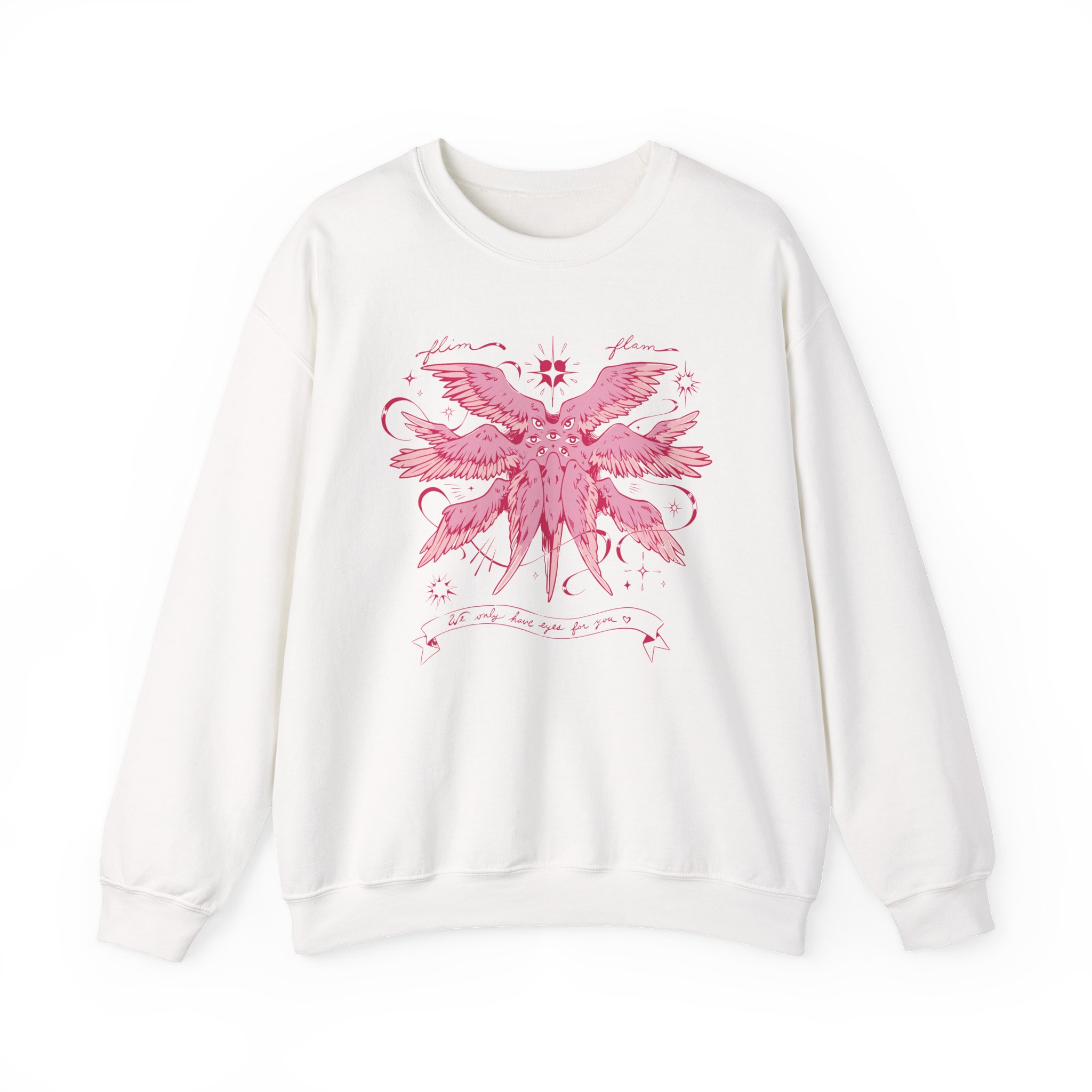 Flamingo Flim Flam Angel Unisex Heavy Blendâ„¢ Crewneck Sweatshirt