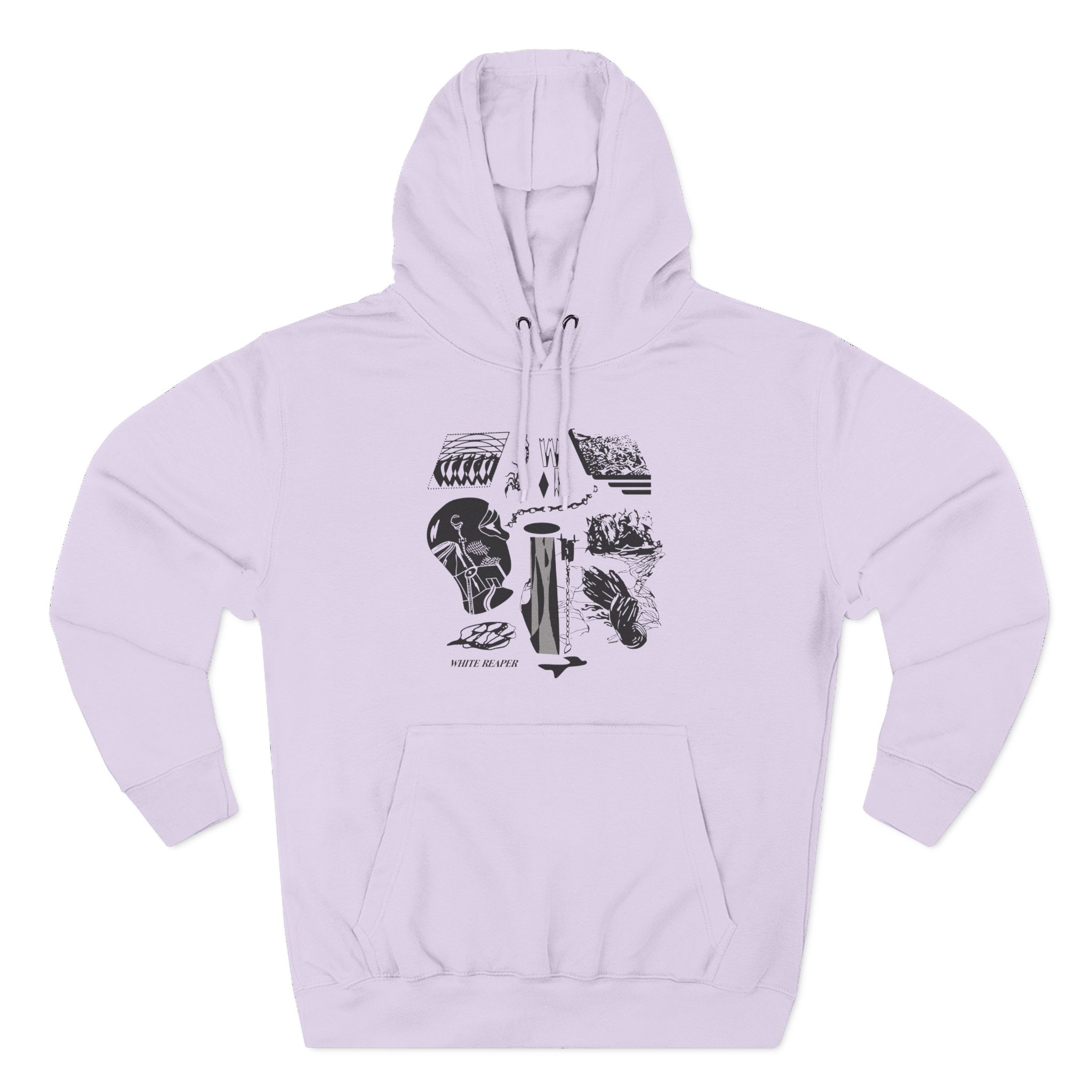 White Reaper Three-Panel Fleece Hoodie