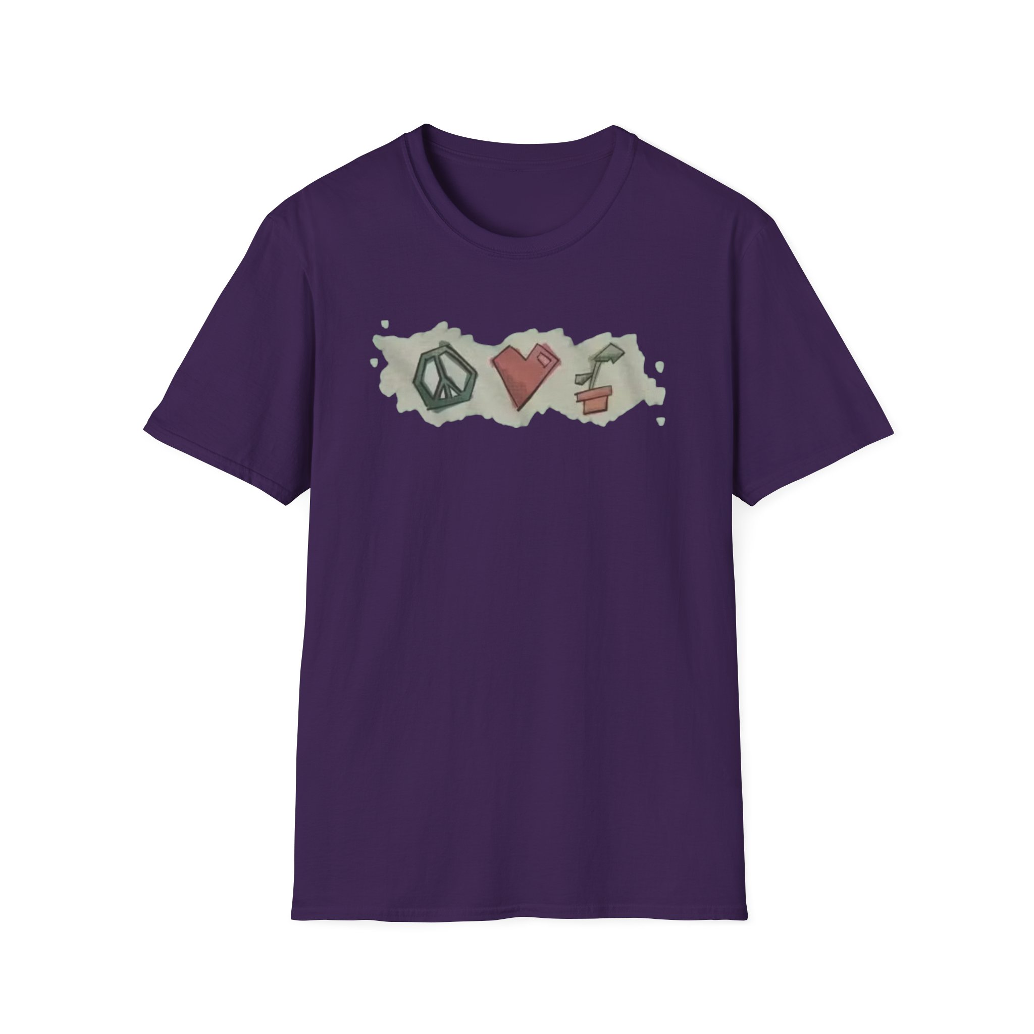 Mumbo Jumbo Peace, Love and Plants Unisex Softstyle T-Shirt