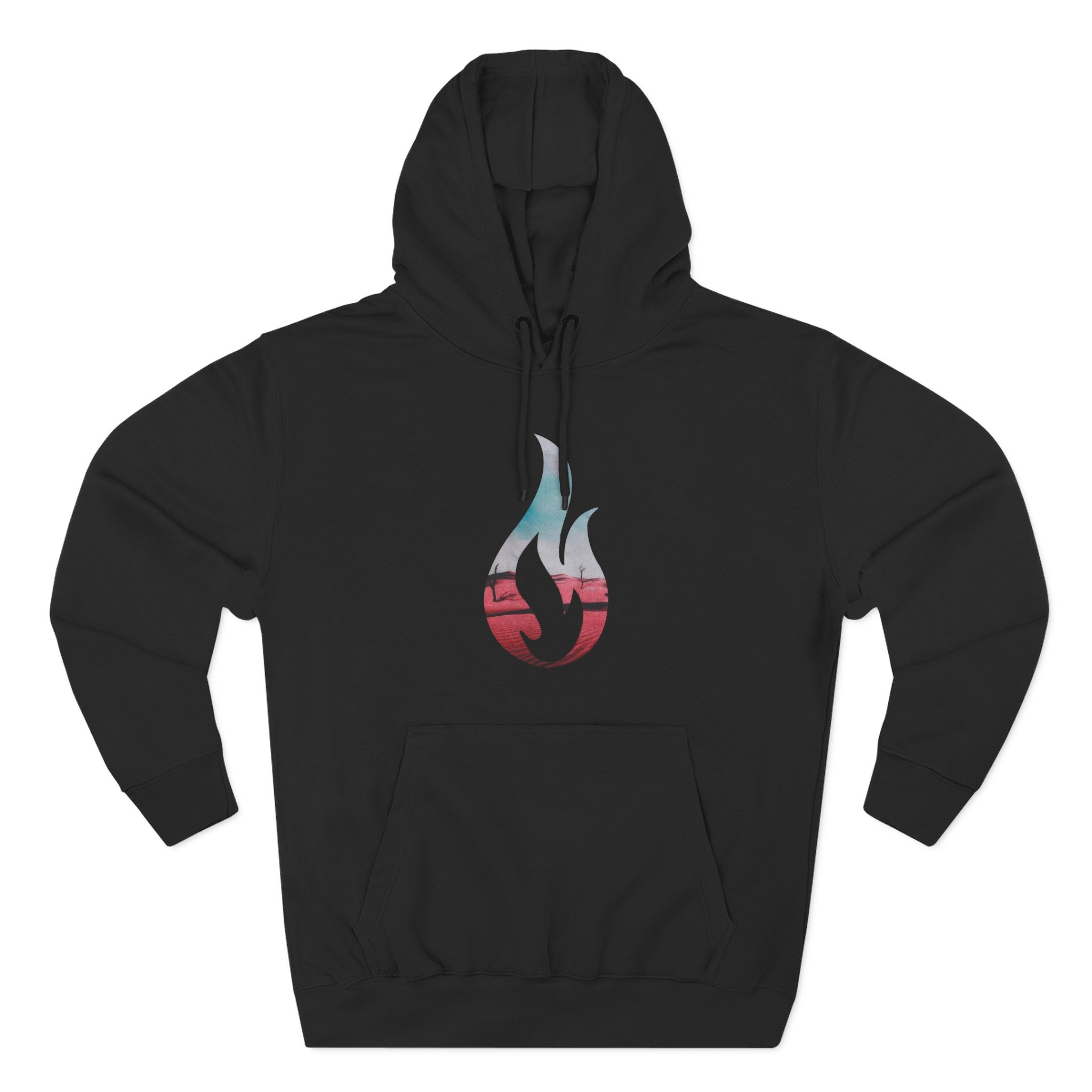 Like Moths to Flames Three-Panel Fleece Hoodie