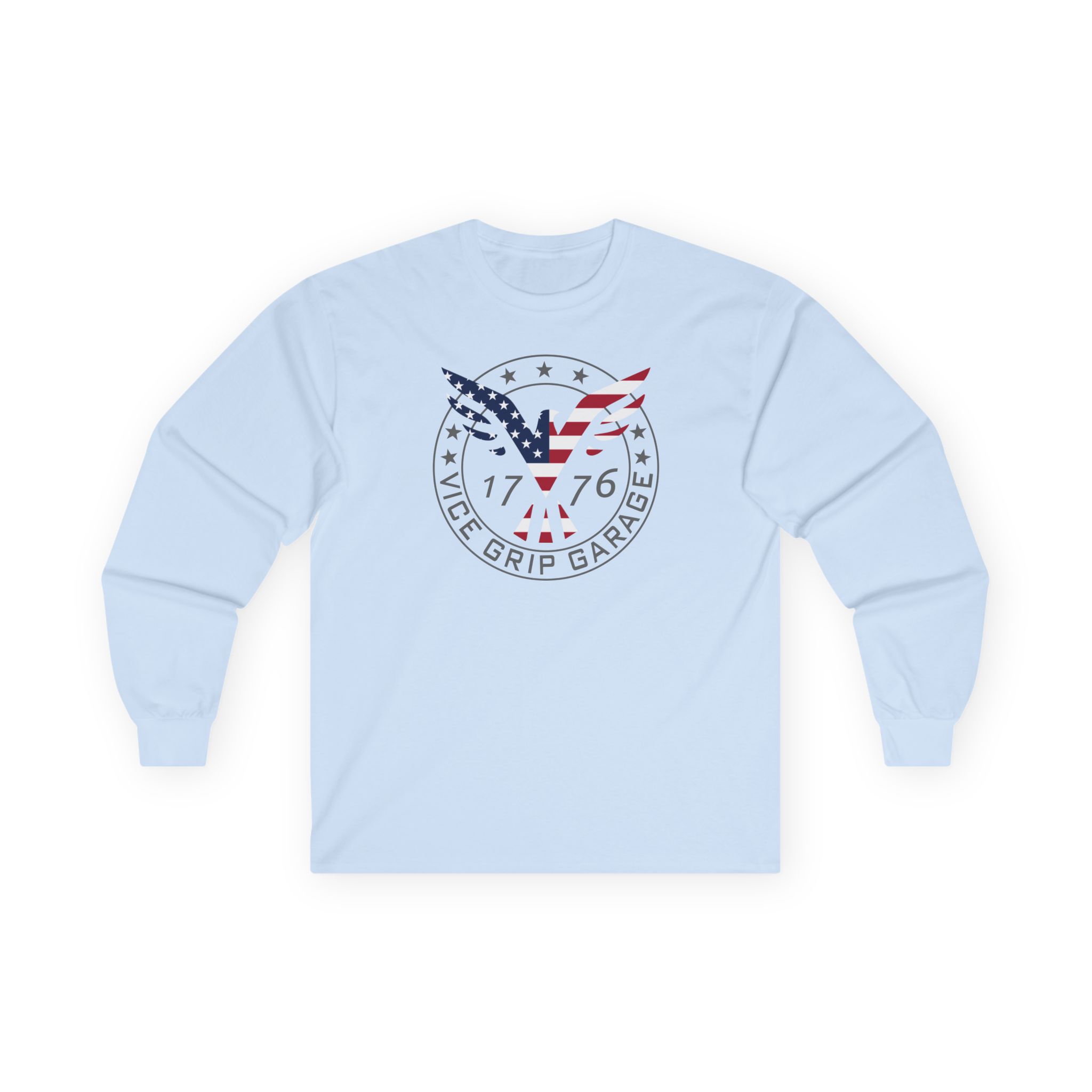 Vicegripgarage Patriotic Flying Eagle Unisex Ultra Cotton Long Sleeve Tee