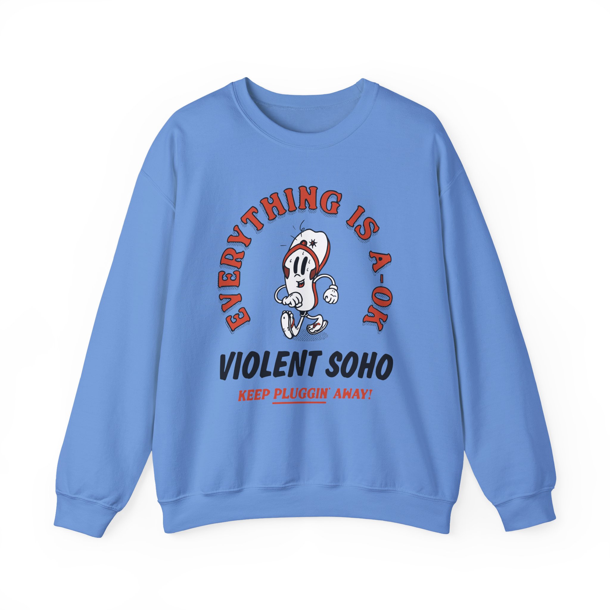 Violent Soho Keep on Pluggin Unisex Heavy Blendâ„¢ Crewneck Sweatshirt