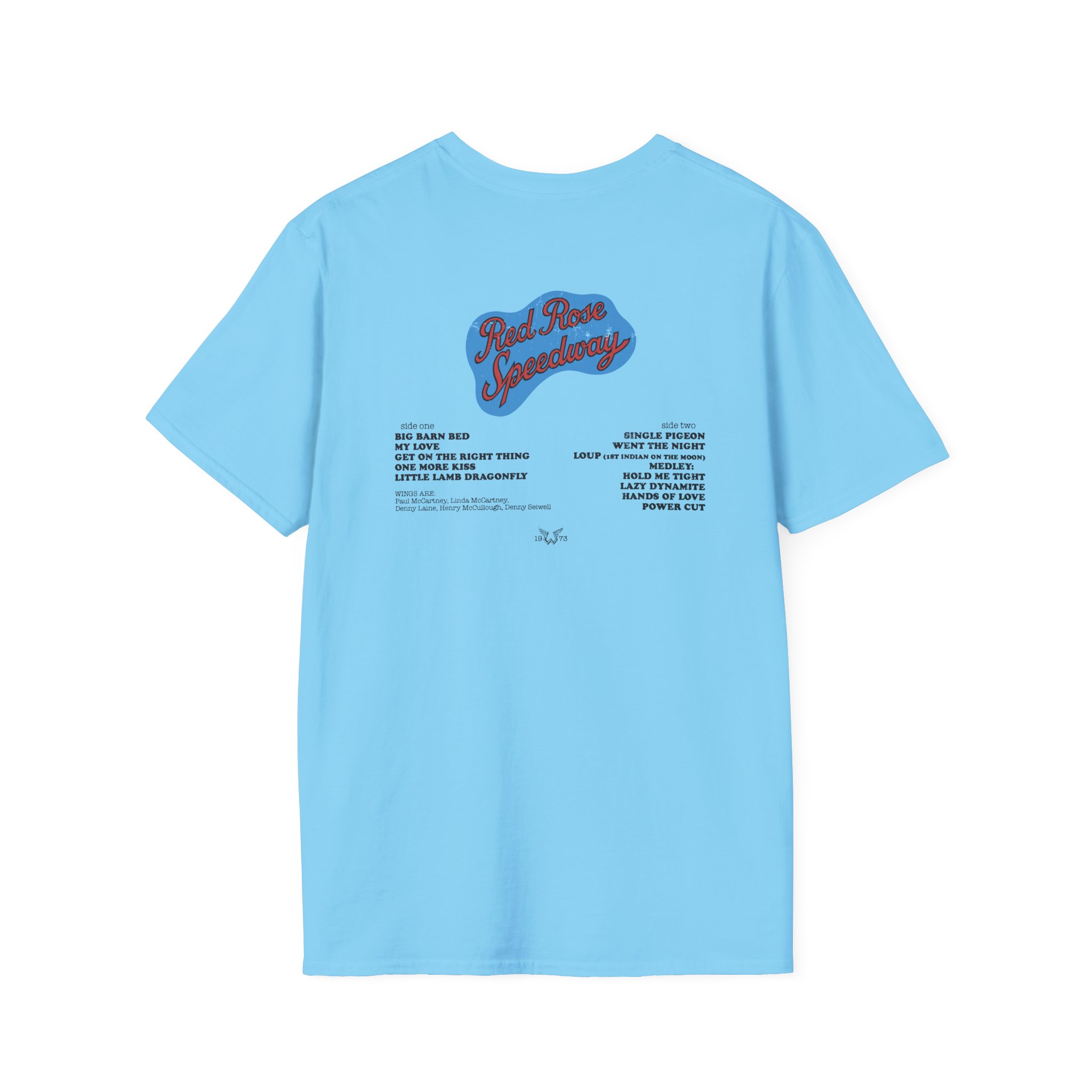 Wings Red Rose Unisex Softstyle T-Shirt