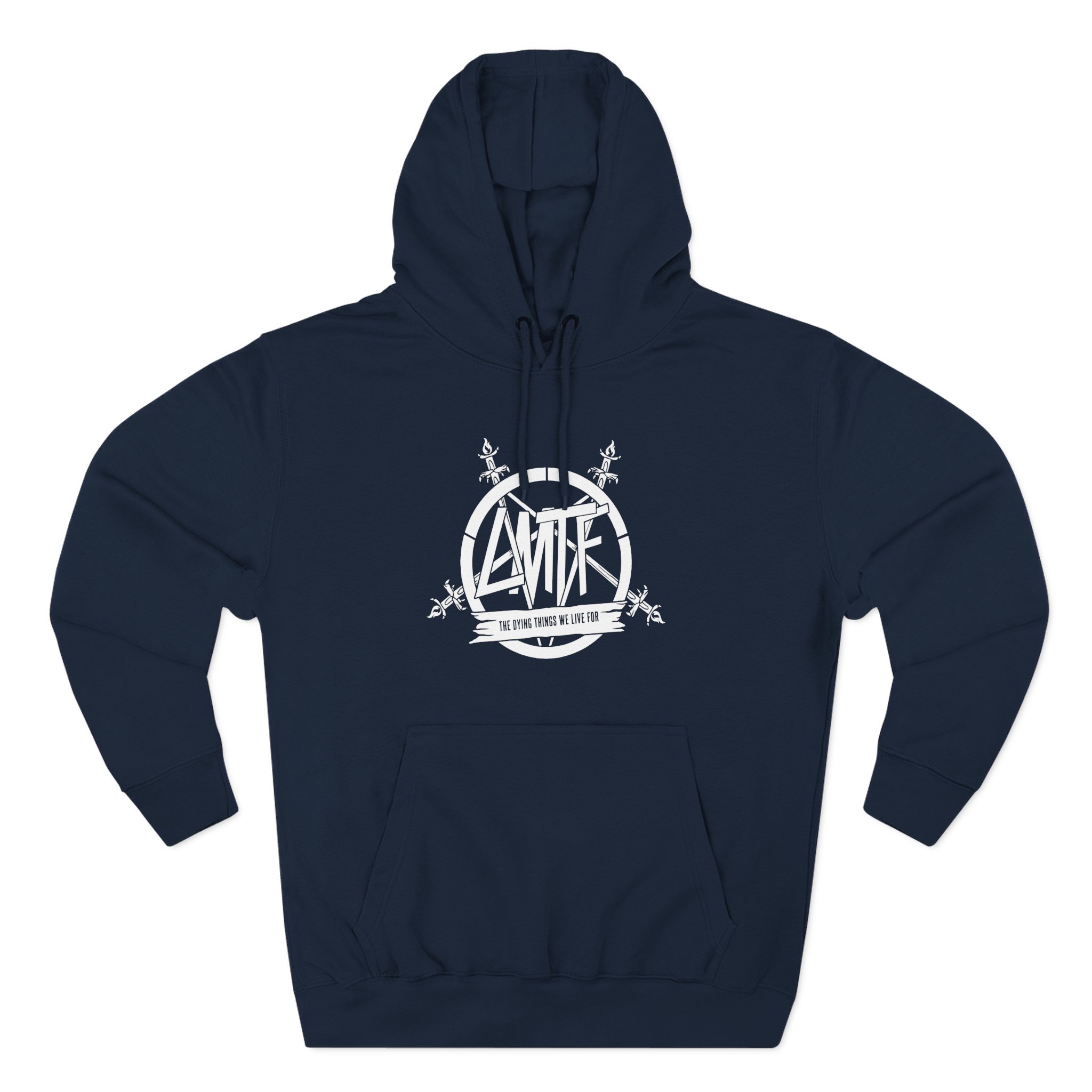 Like Moths to Flames Three-Panel Fleece Hoodie