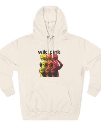 Wild Pink Basketball Three-Panel Fleece Hoodie
