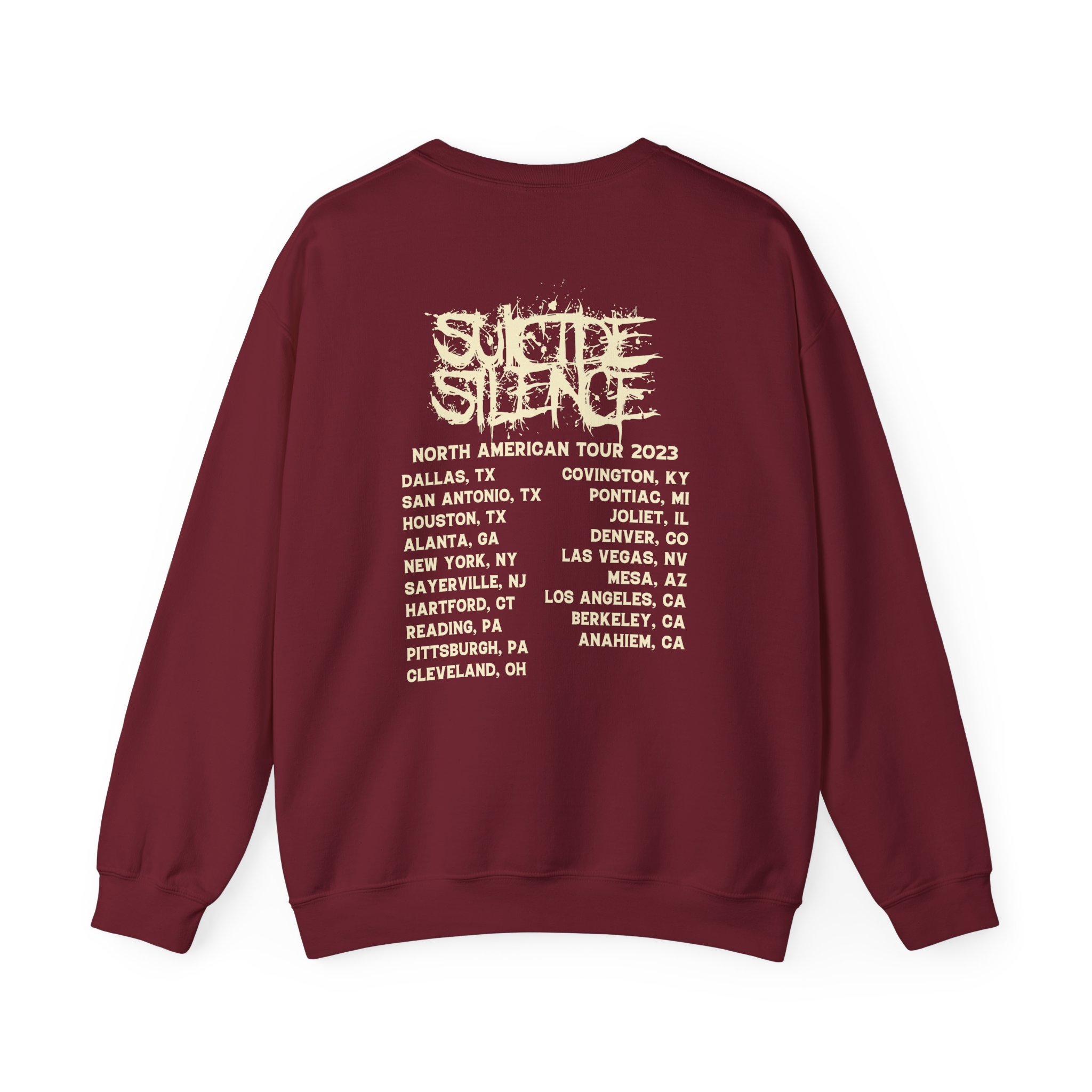 Suicide Silence Rymd Cover Tour 2023 Unisex Heavy Blendâ„¢ Crewneck Sweatshirt