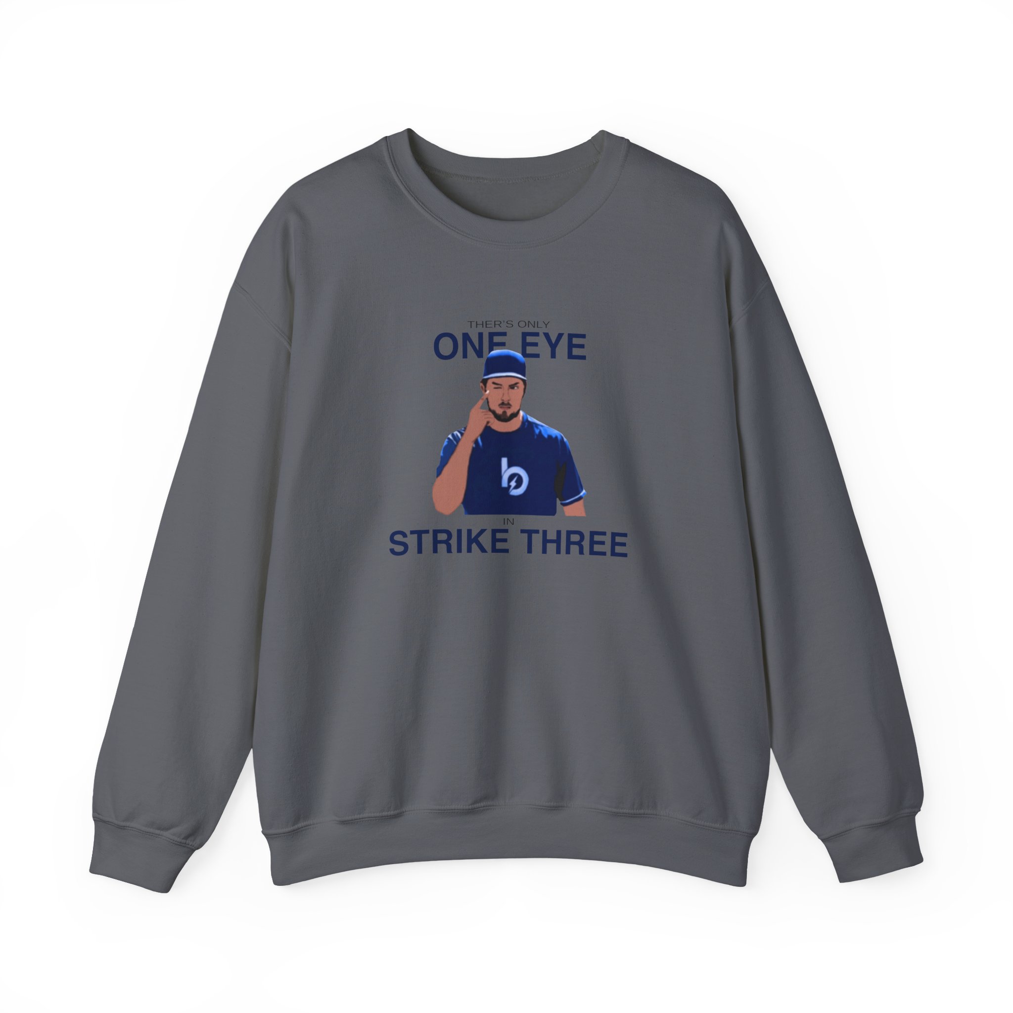 Trevor Bauer One Eye Strike Three Unisex Heavy Blendâ„¢ Crewneck Sweatshirt