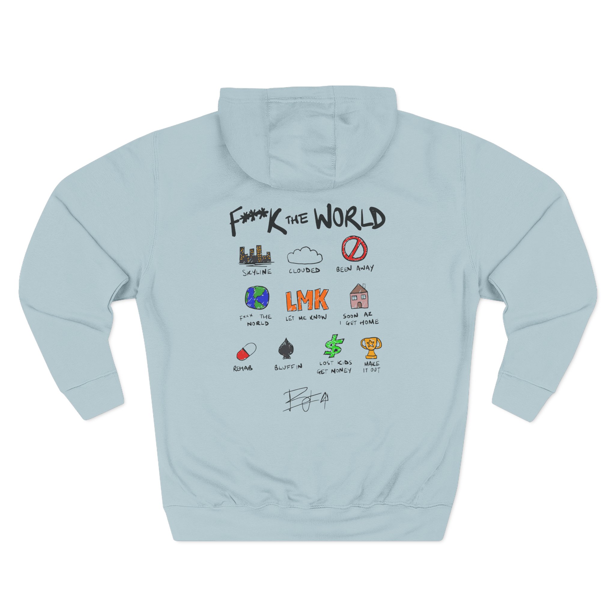 Brent Faiyaz Ftw Notebook Three-Panel Fleece Hoodie