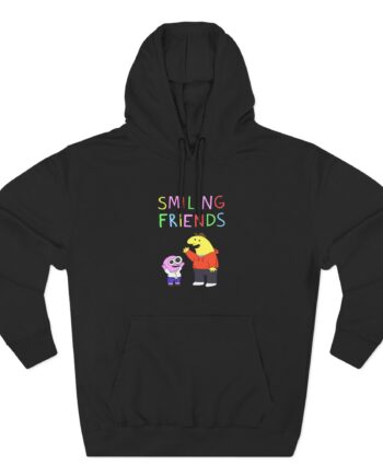 Smiling Friends Charlie Pim Allan Glep Three-panel Fleece Hoodie