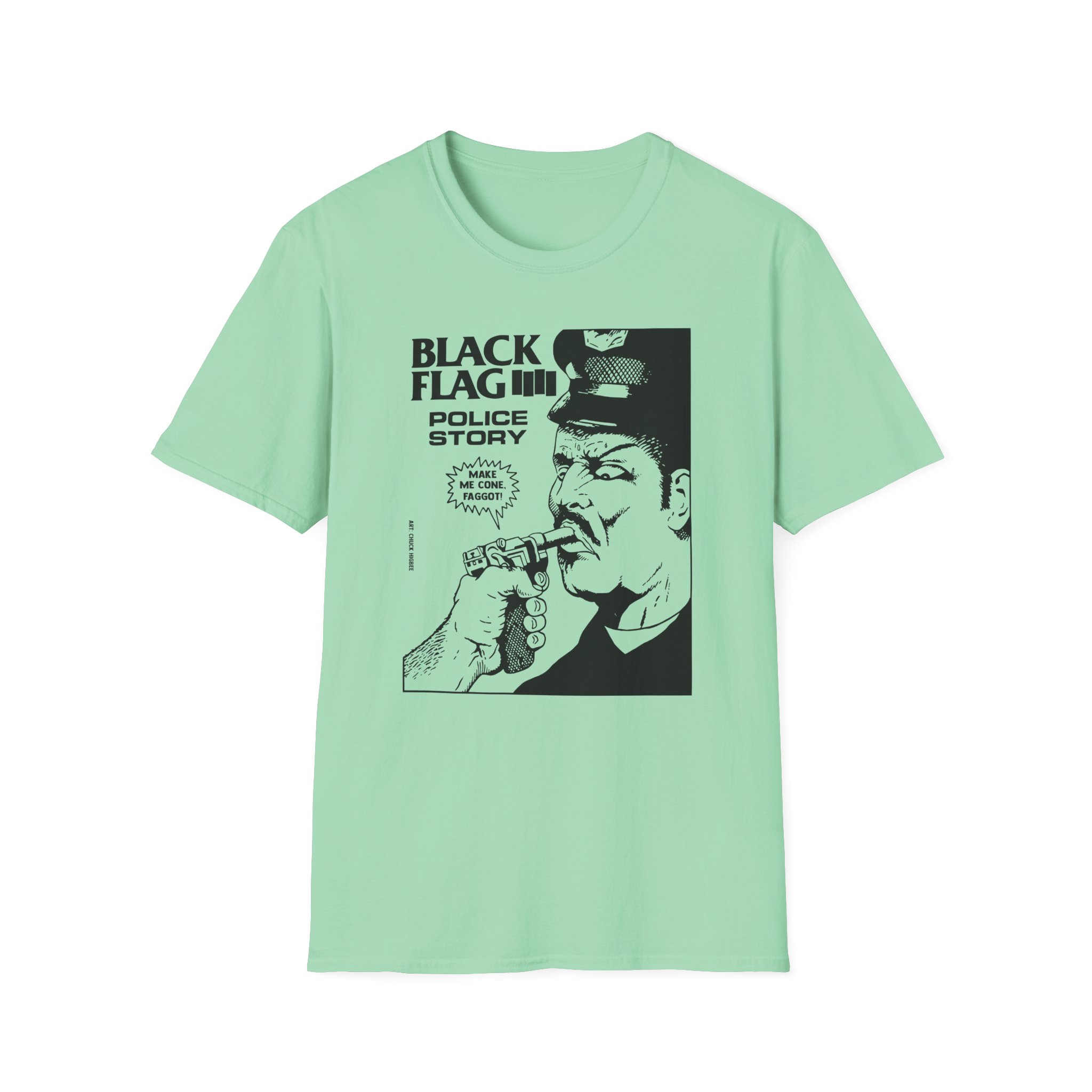 Black Flag Police Story Unisex Softstyle T-Shirt