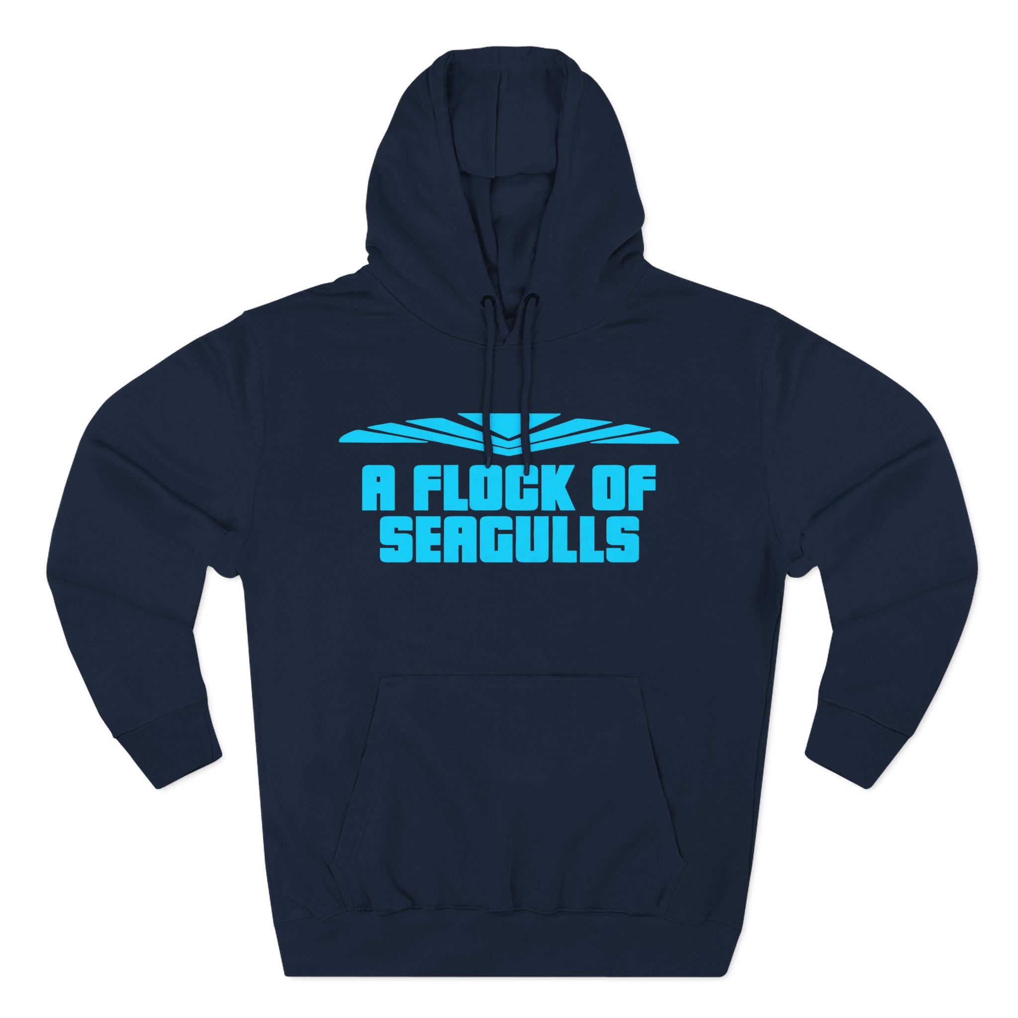 A Flock of Seagulls Logo Three-Panel Fleece Hoodie