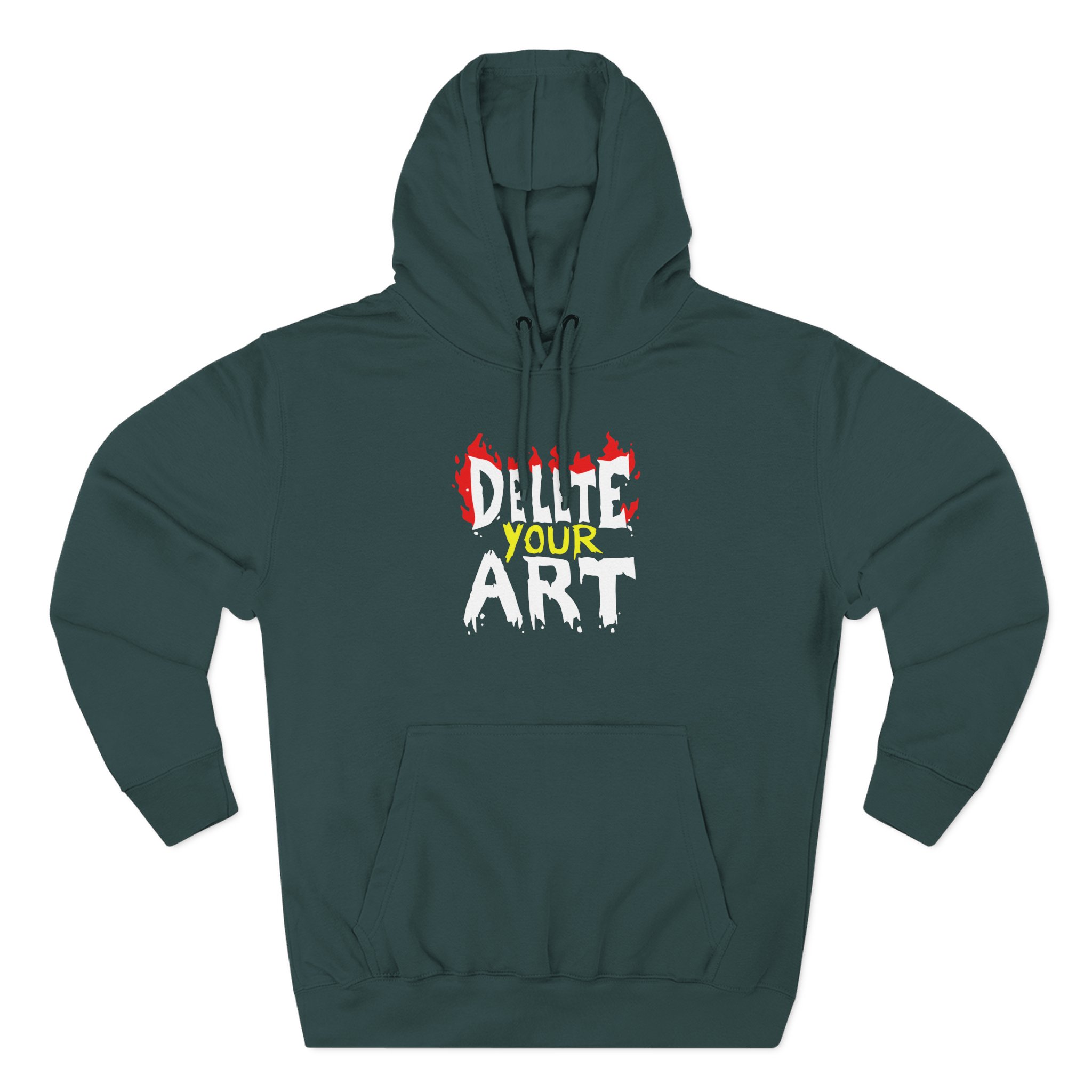 Drawfee Delete Your Art Three-Panel Fleece Hoodie