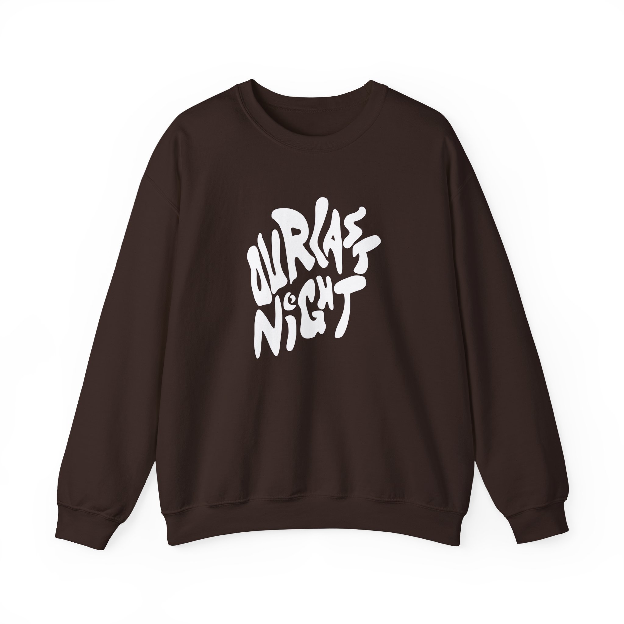 Our Last Night Black Swirl Text Unisex Heavy Blendâ„¢ Crewneck Sweatshirt