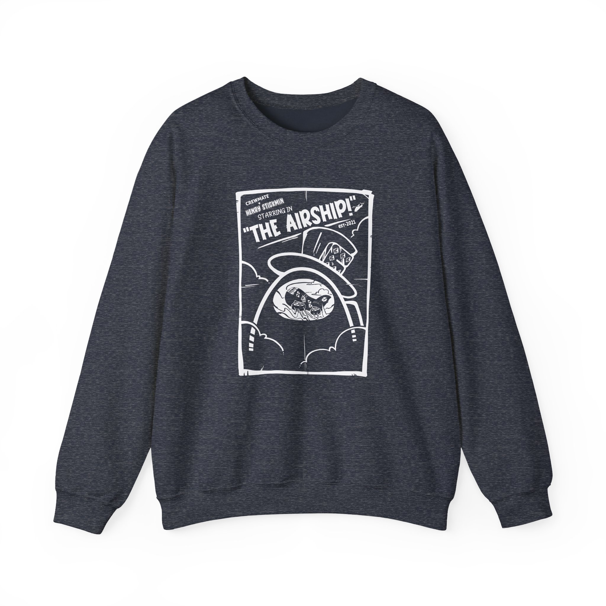 Among Us the Airship Unisex Heavy Blendâ„¢ Crewneck Sweatshirt
