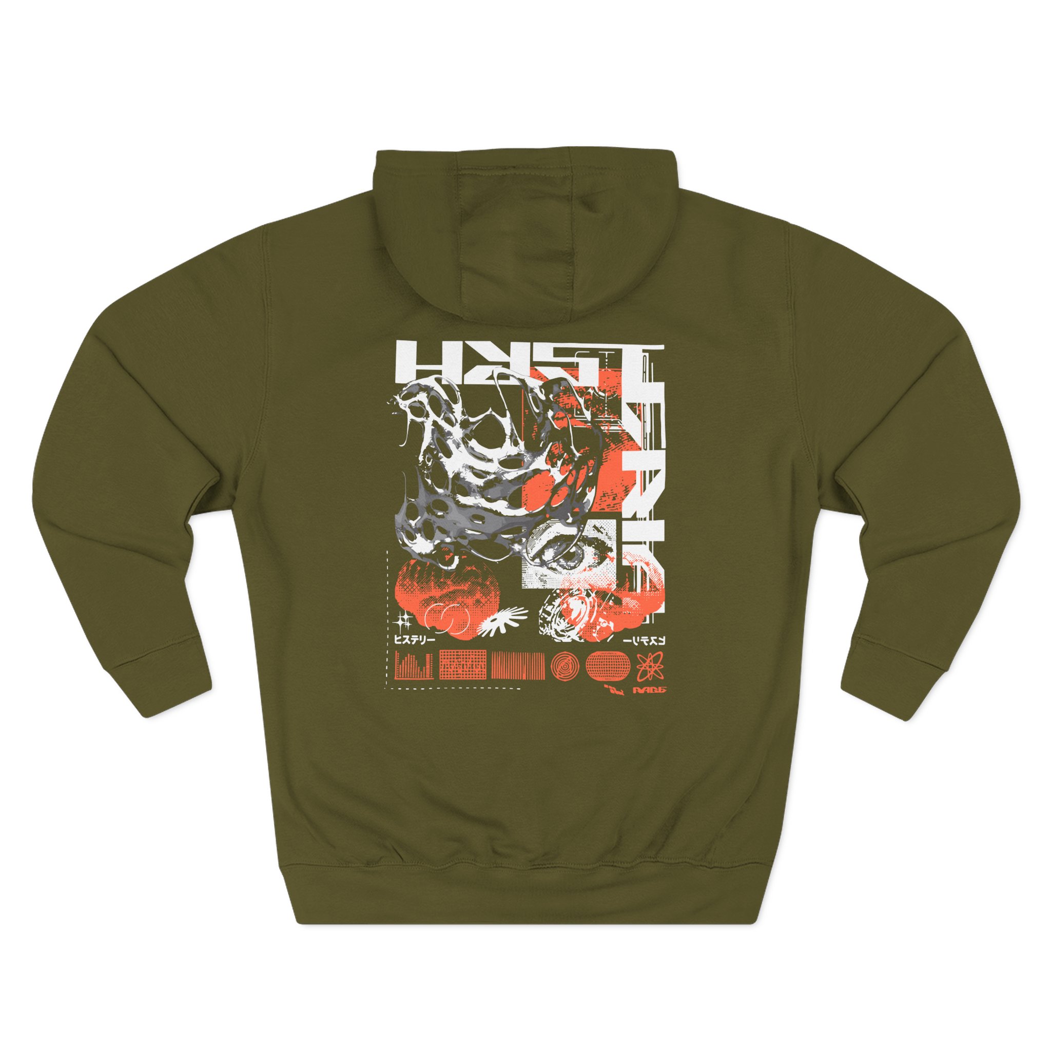 Moist Hysteria Static Three-Panel Fleece Hoodie