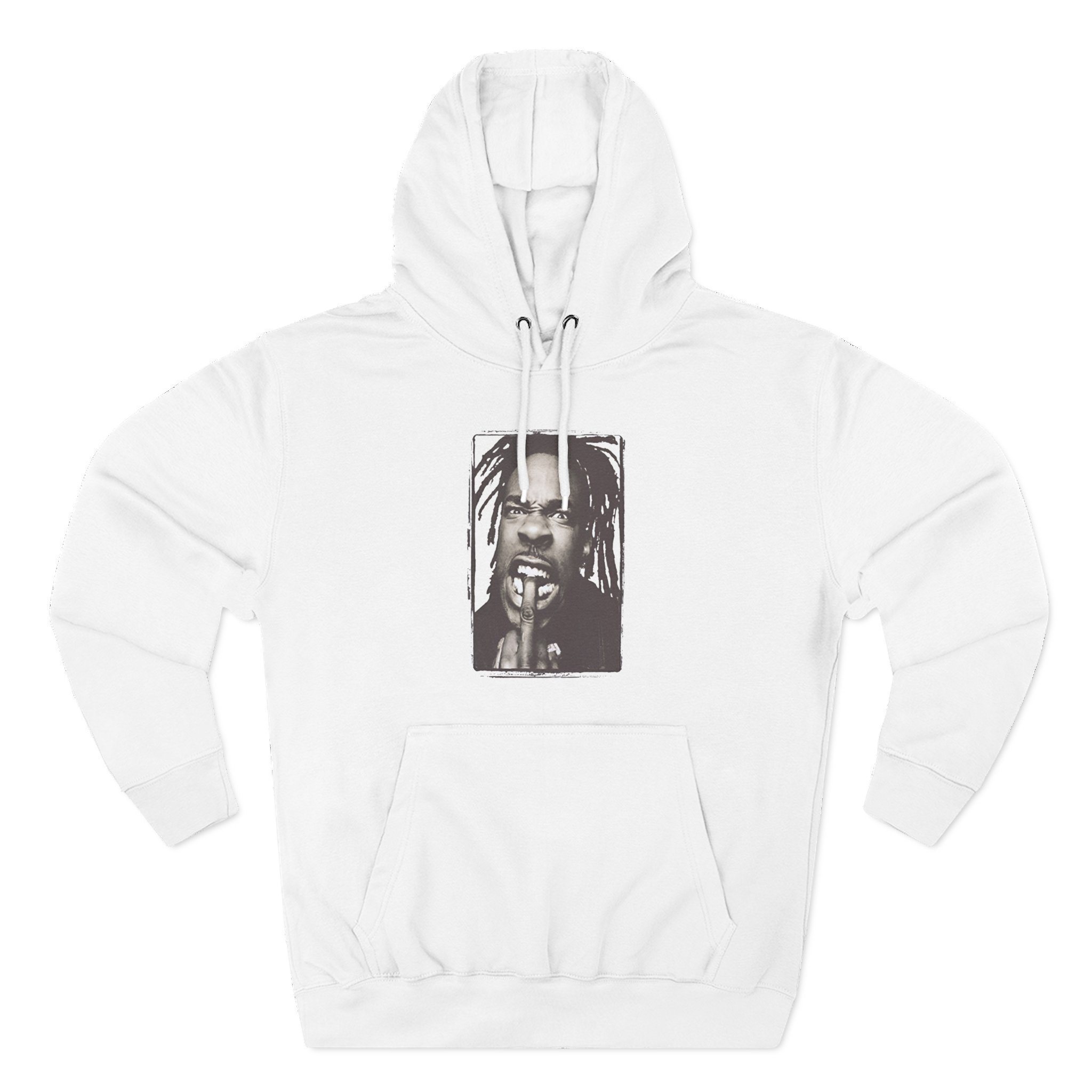 Busta Rhymes dreadlocksfinger Three-Panel Fleece Hoodie
