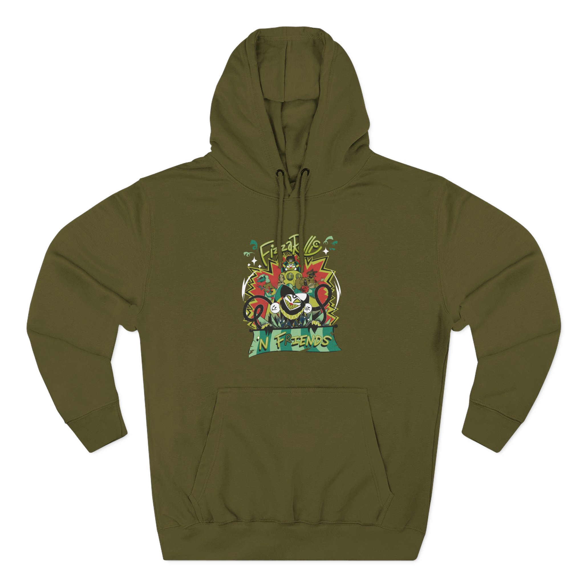 Helluva Boss Fizz N Friends Three-Panel Fleece Hoodie