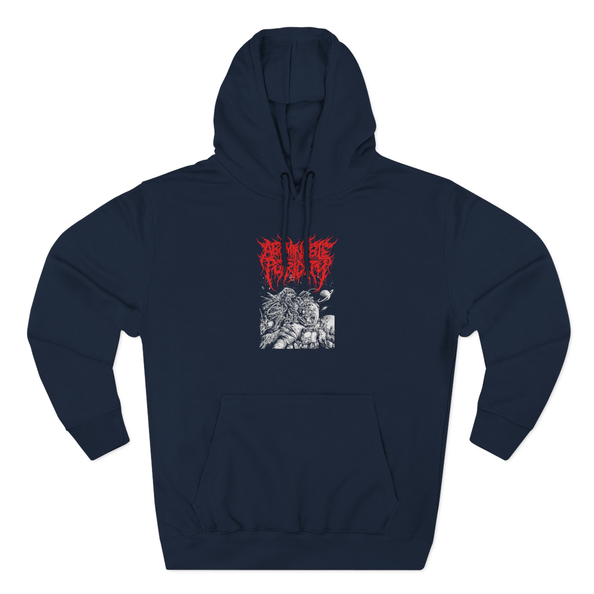 Abominable Putridity The Last Astronaut Red Logo Three-Panel Fleece Hoodie