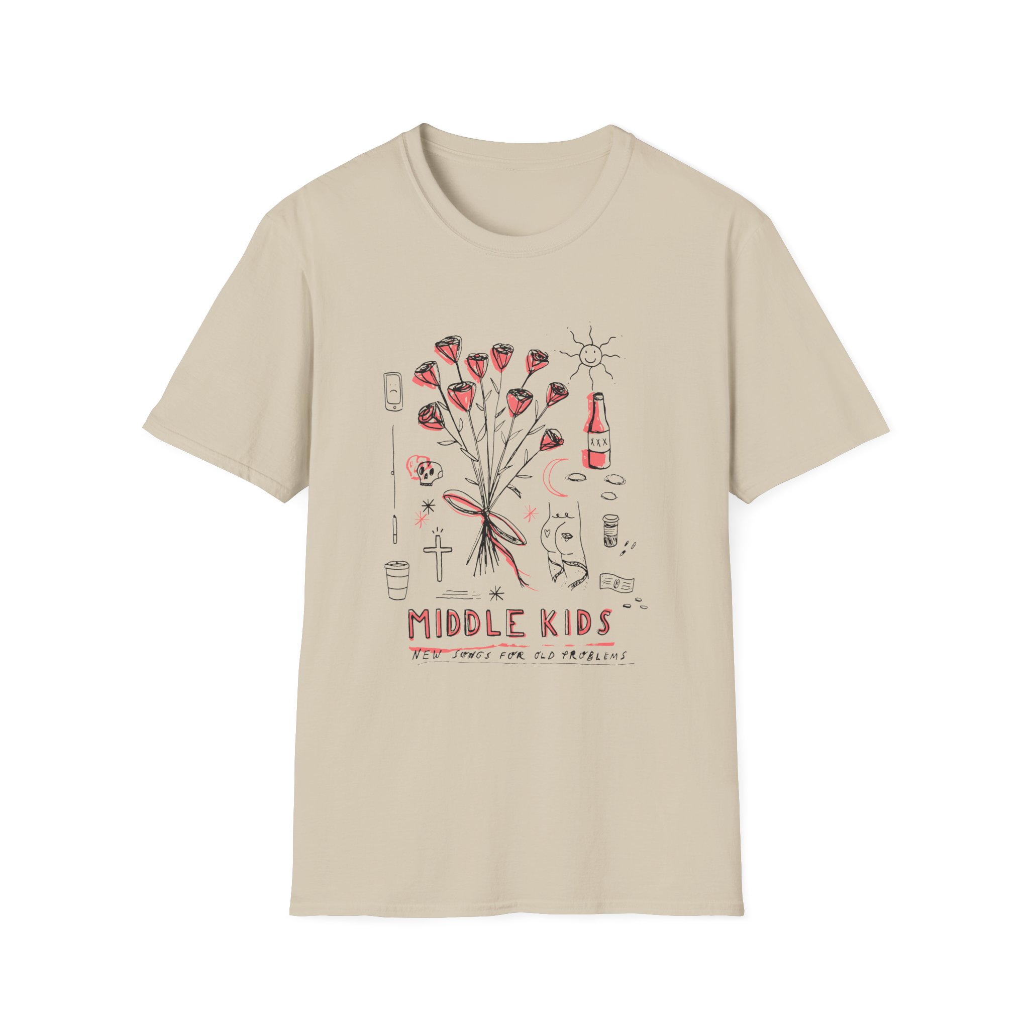 Middle Kids Pale Deconstructed Unisex Softstyle T-Shirt