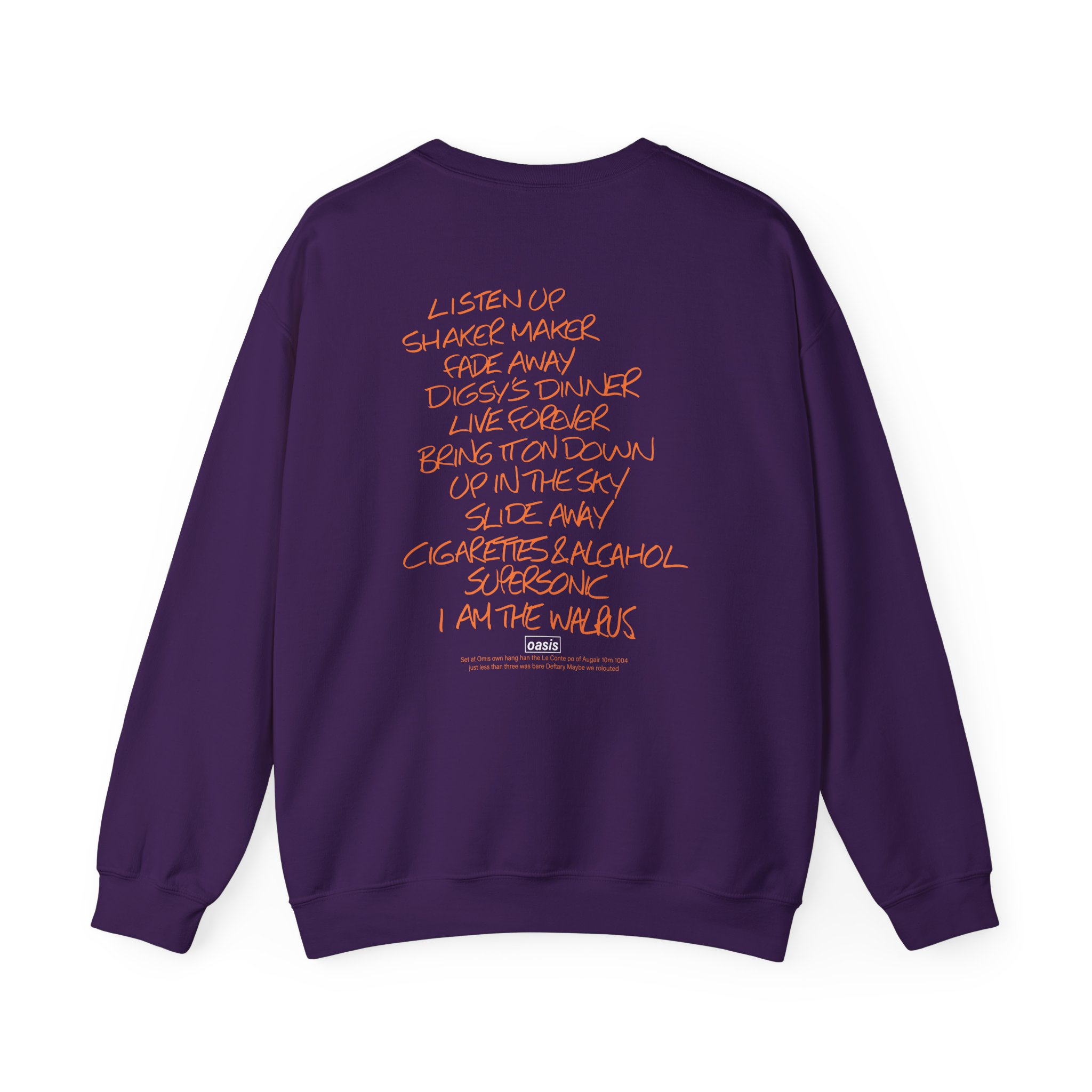 Oasis Setlist Unisex Heavy Blendâ„¢ Crewneck Sweatshirt