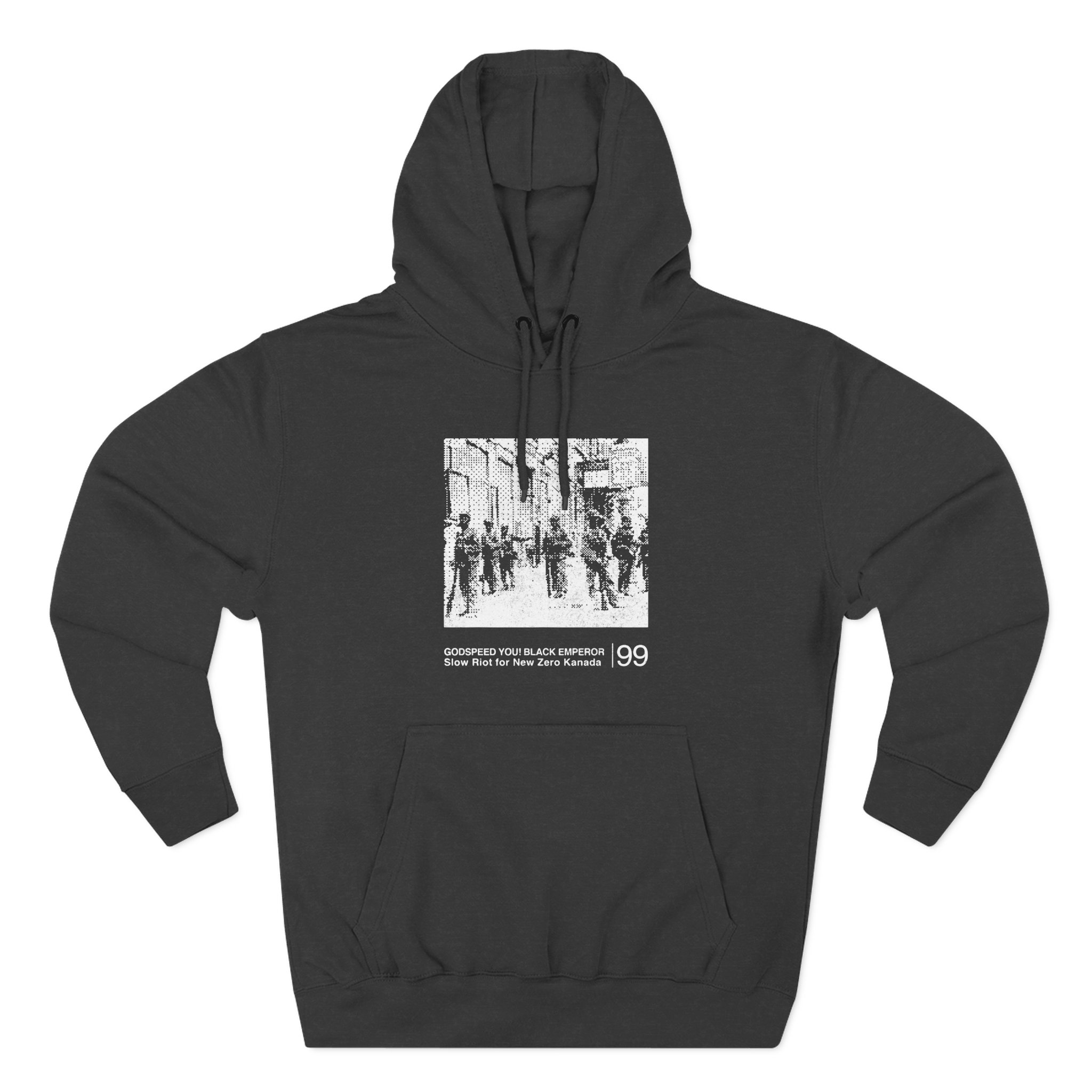 Three-Panel Fleece Hoodie