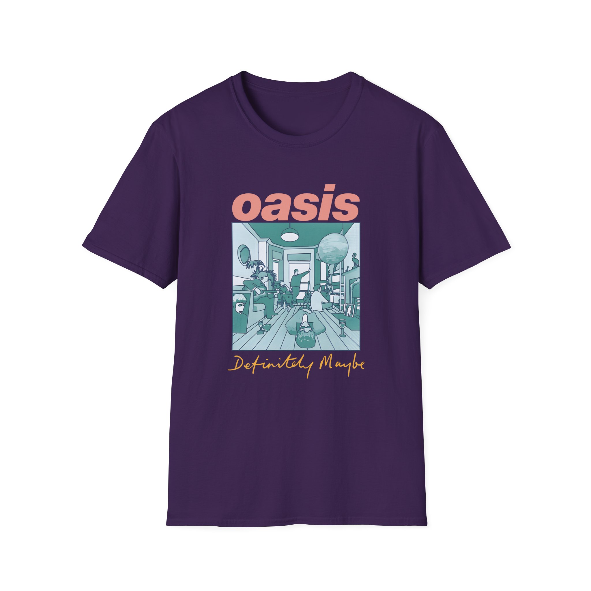 Oasis Definitely Maybe Artwork Unisex Softstyle T-Shirt