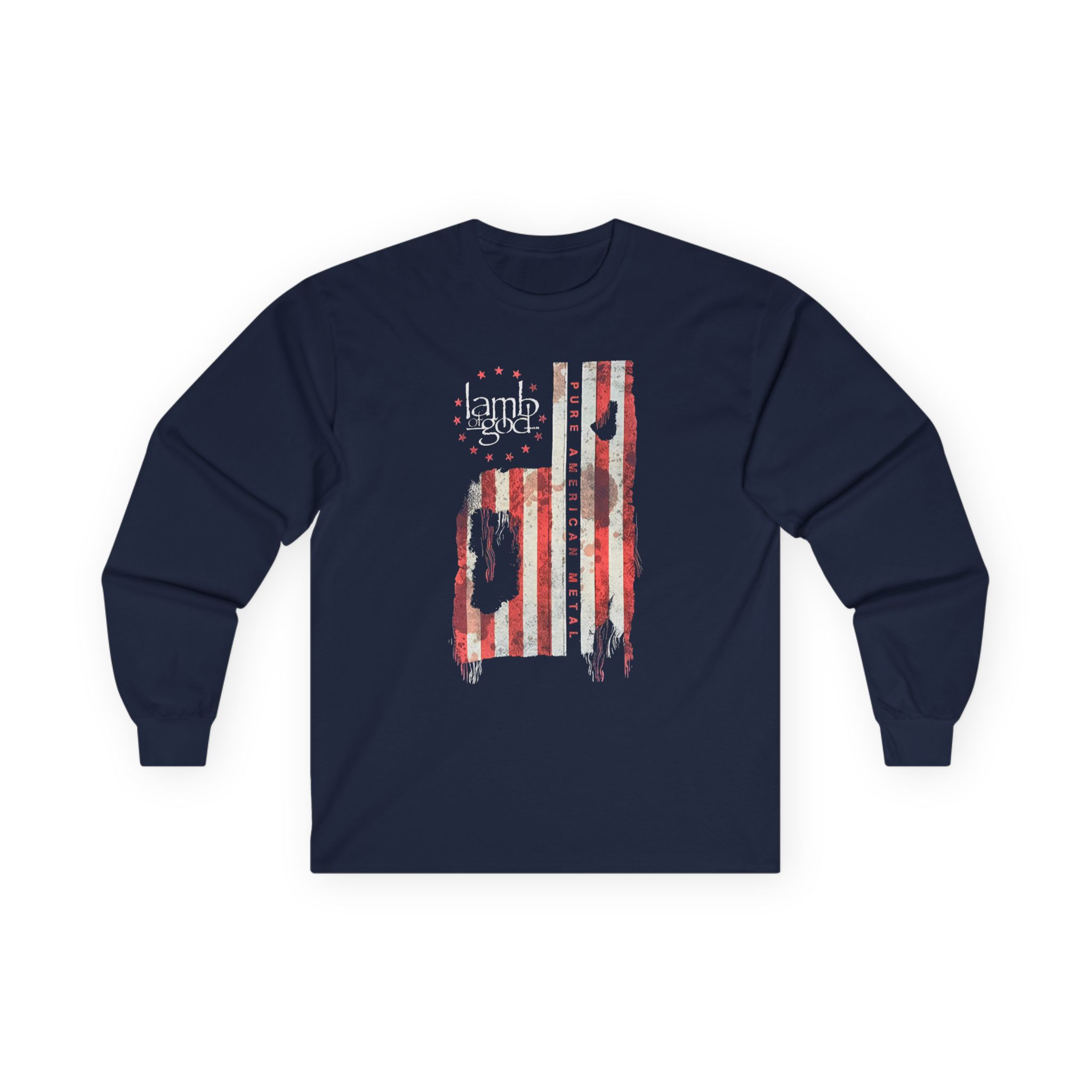 Lamb of God Pure American Metal Flag Unisex Ultra Cotton Long Sleeve Tee