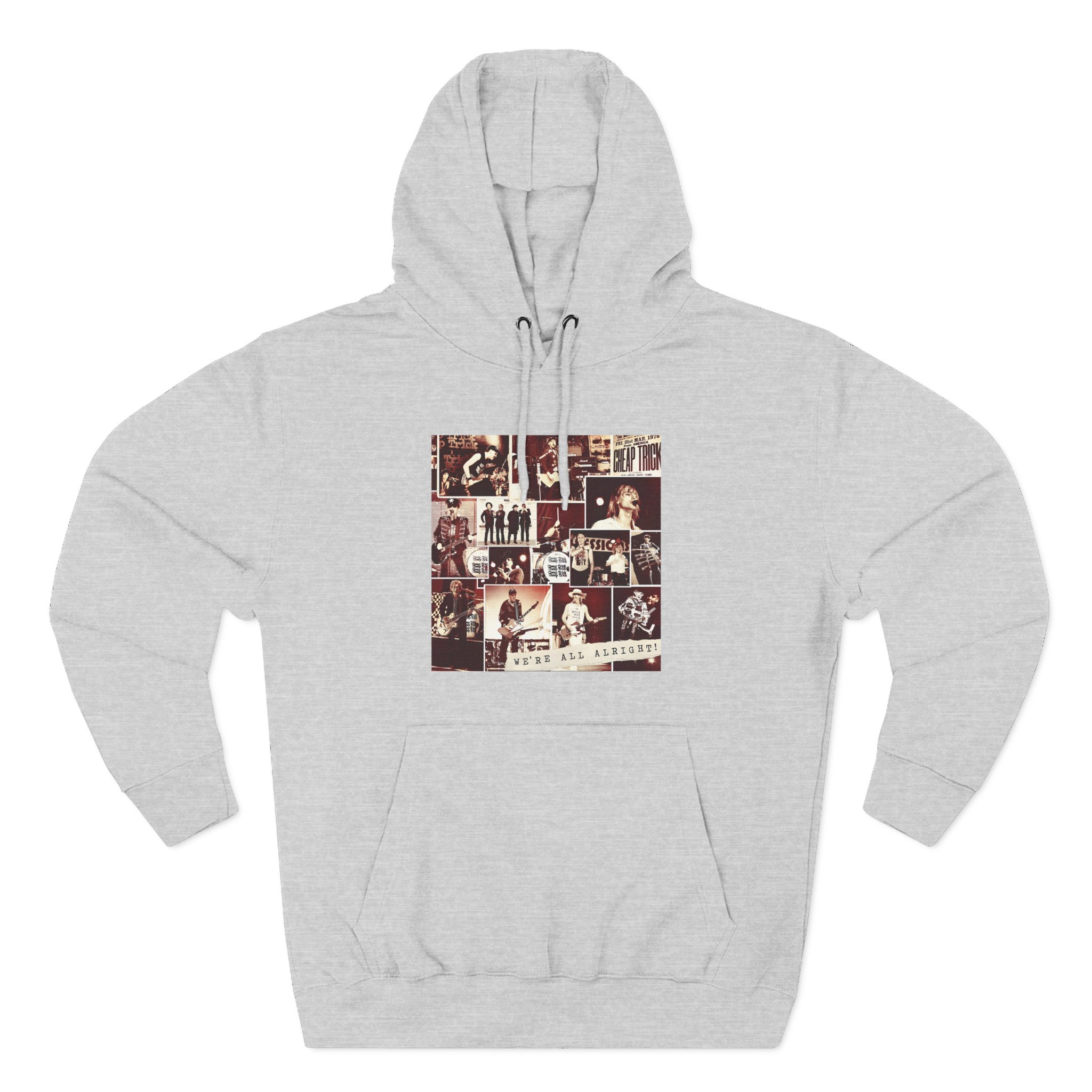 Cheap Trick Photo Collage Three-Panel Fleece Hoodie
