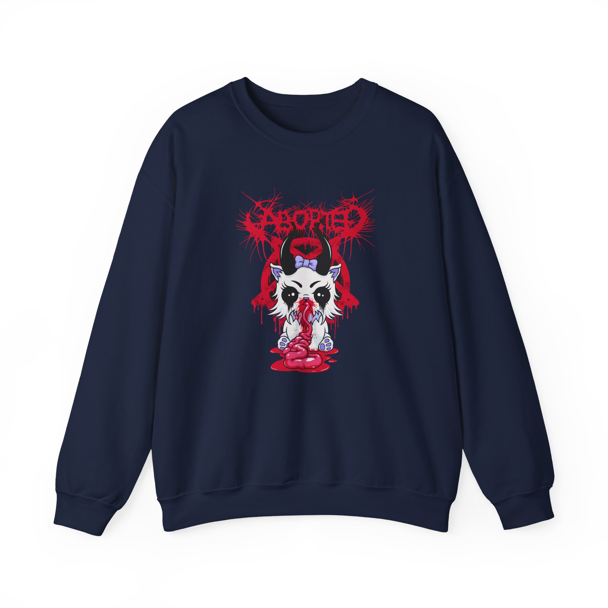 Aborted Grimkitty Unisex Heavy Blendâ„¢ Crewneck Sweatshirt