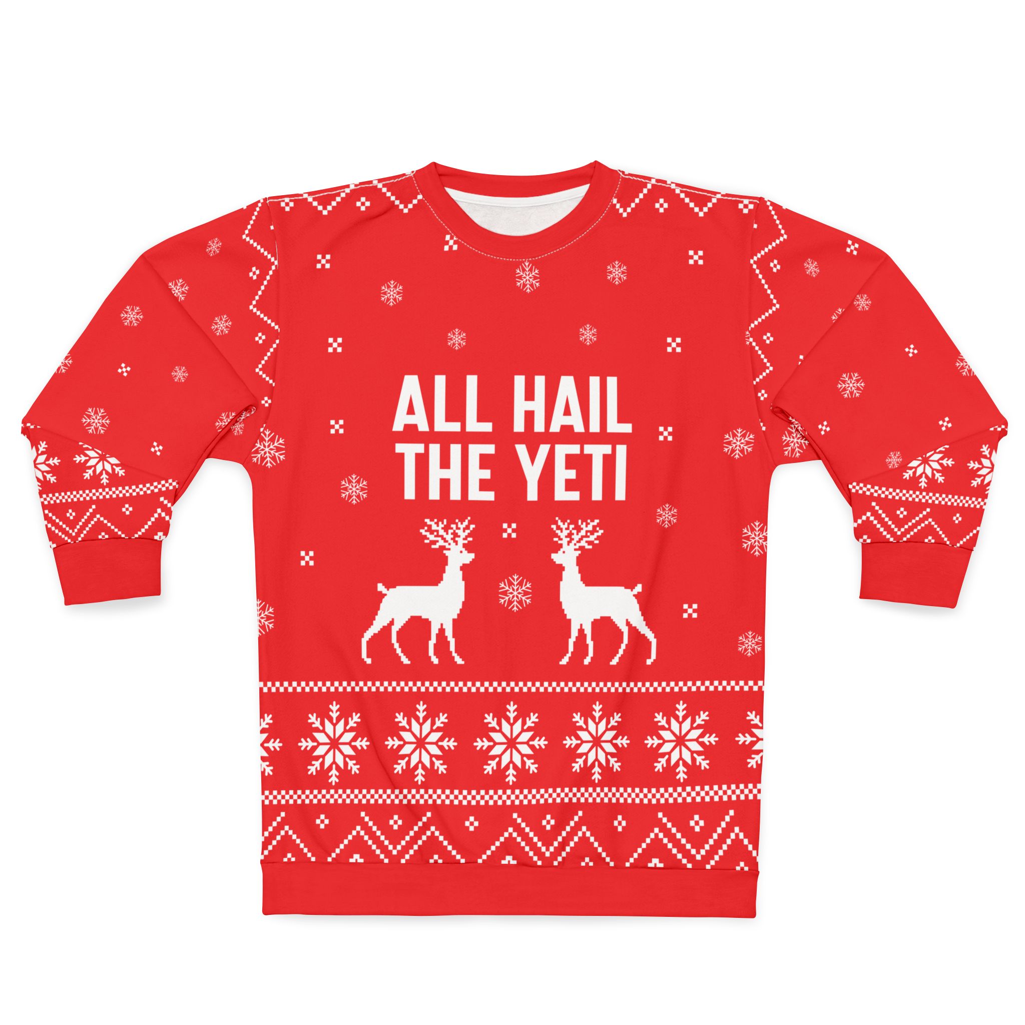 All Hail the Yeti Unisex Sweatshirt (AOP)