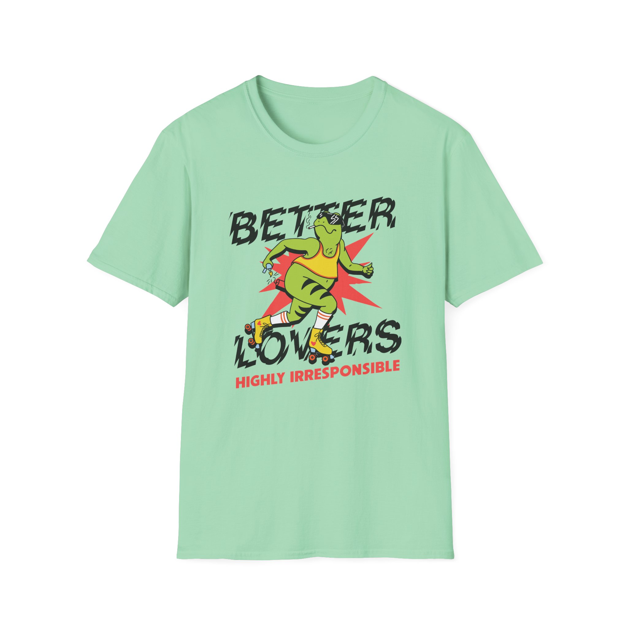 Better Lovers Skating Frog Unisex Softstyle T-Shirt