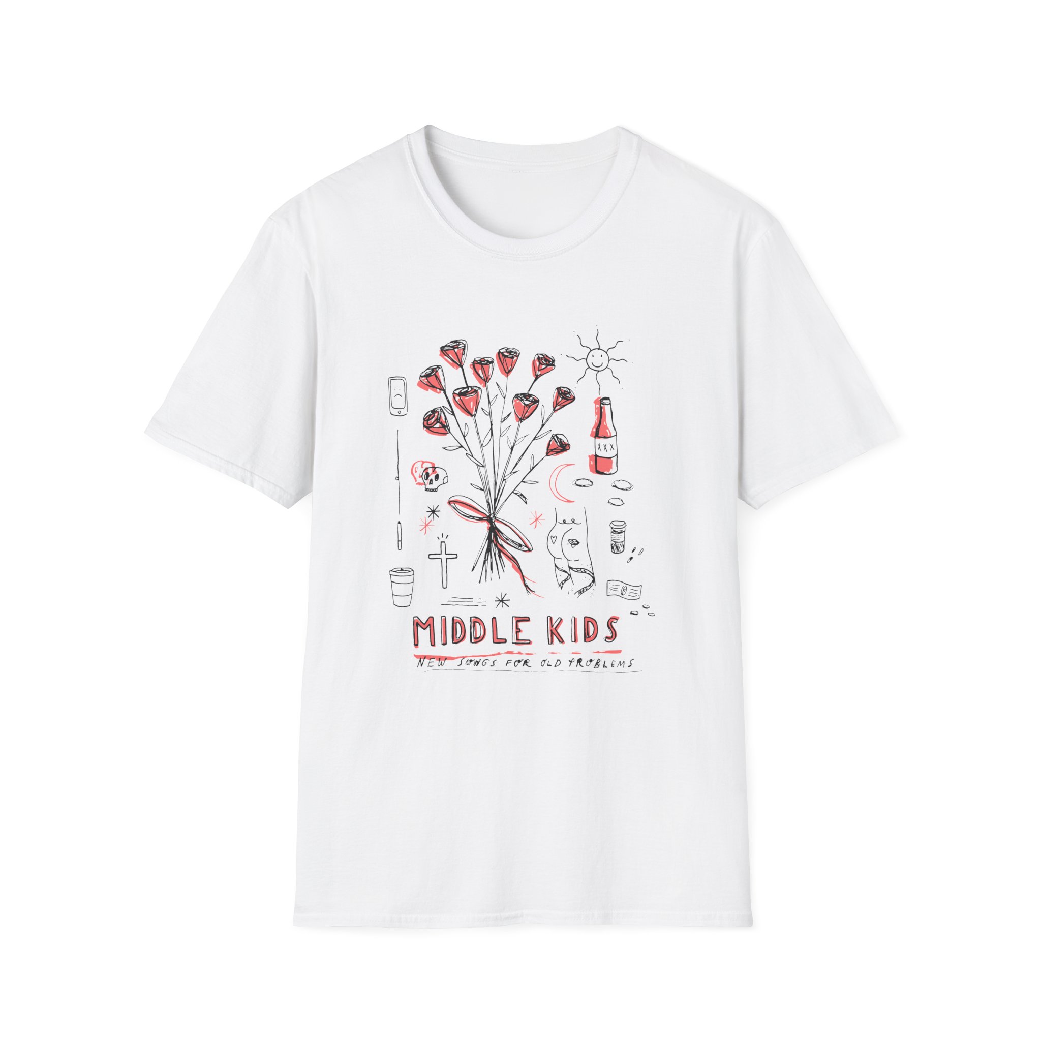 Middle Kids Pale Deconstructed Unisex Softstyle T-Shirt