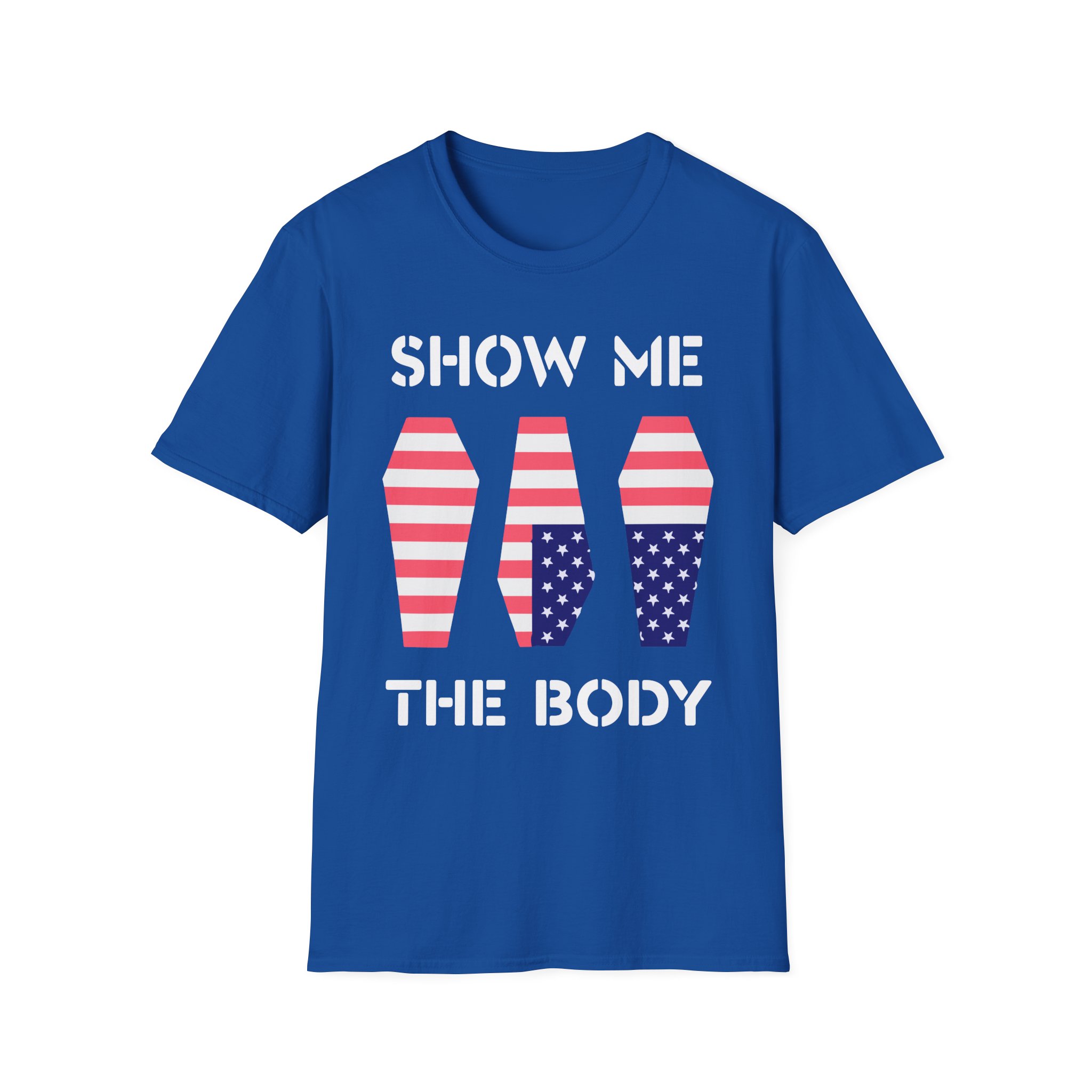 Show Me the Body Coffin Unisex Softstyle T-Shirt