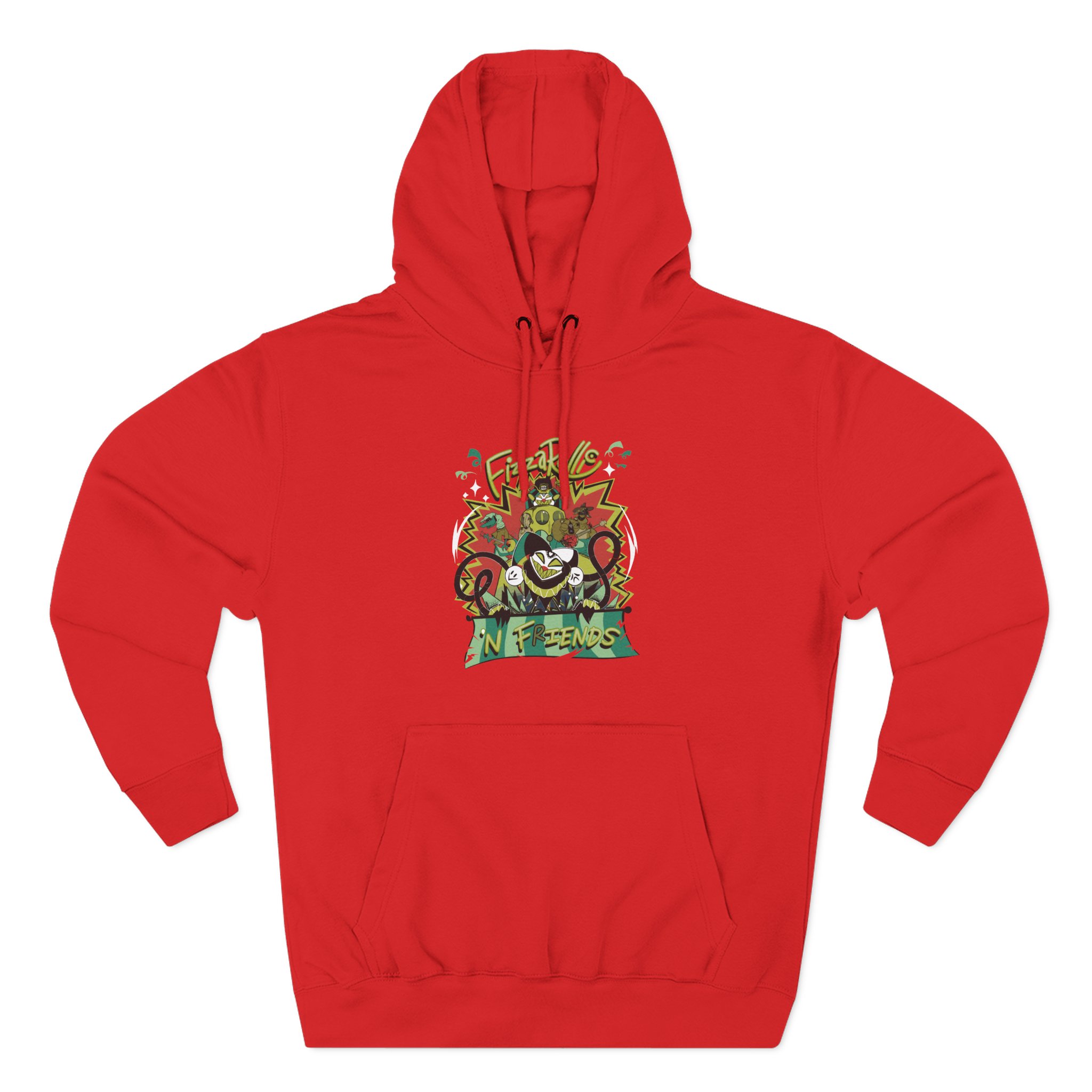 Helluva Boss Fizz N Friends Three-Panel Fleece Hoodie